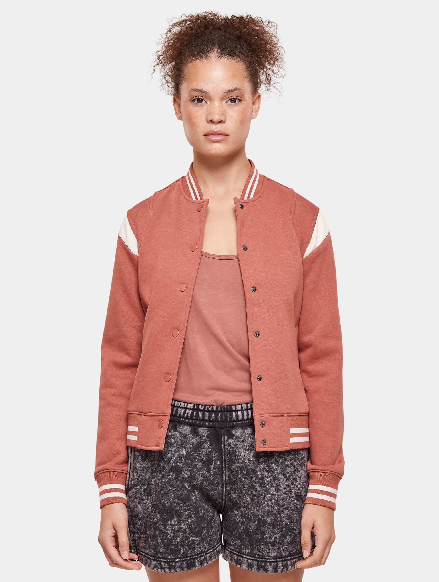 Urban Classics Ladies Inset College Sweat Jacket – Bild 3