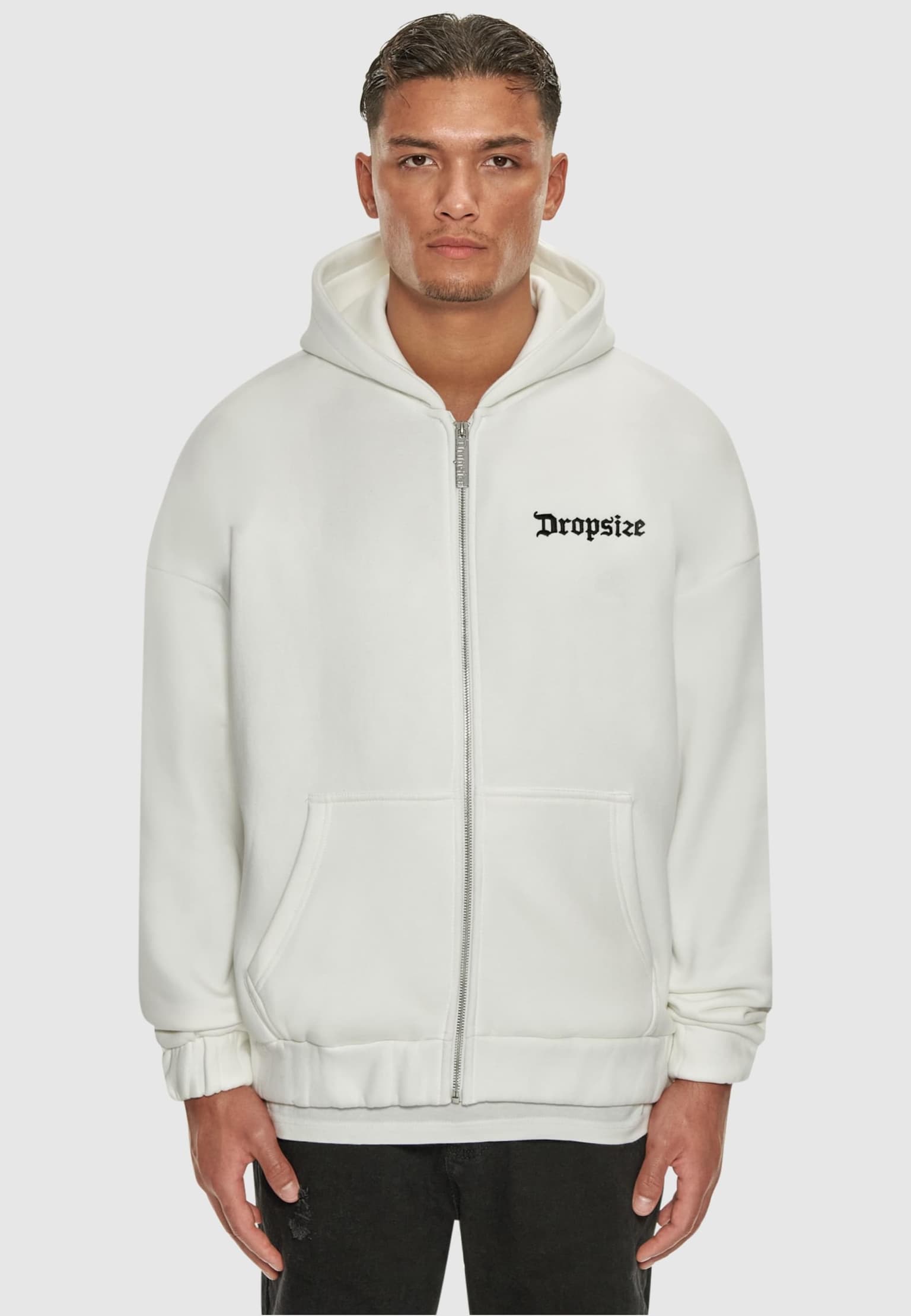 Dropsize Super Heavy Oversize Blank Zip Hoodie