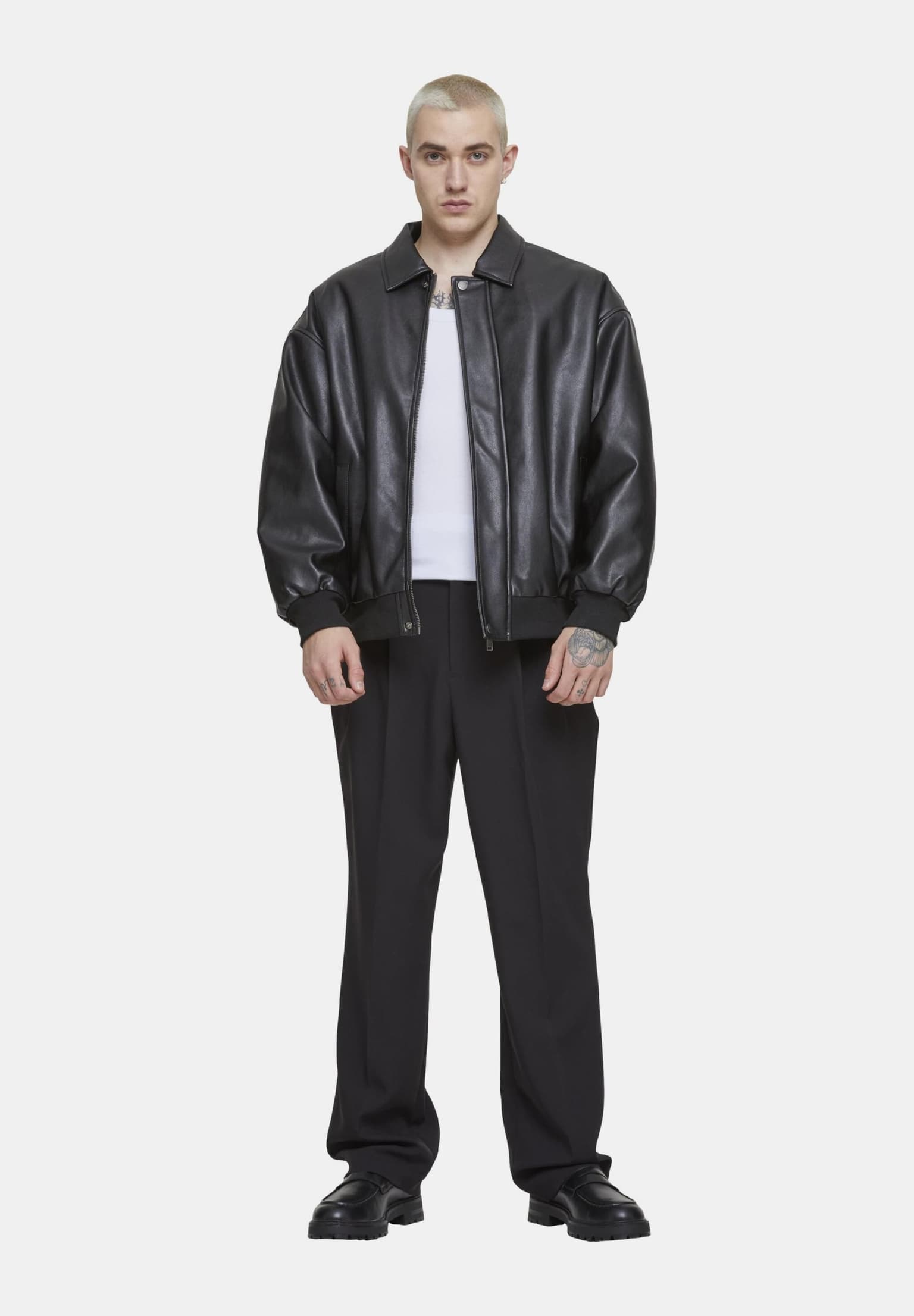 Urban Classics Synthetic Leather Blouson Lederjacke – Bild 3