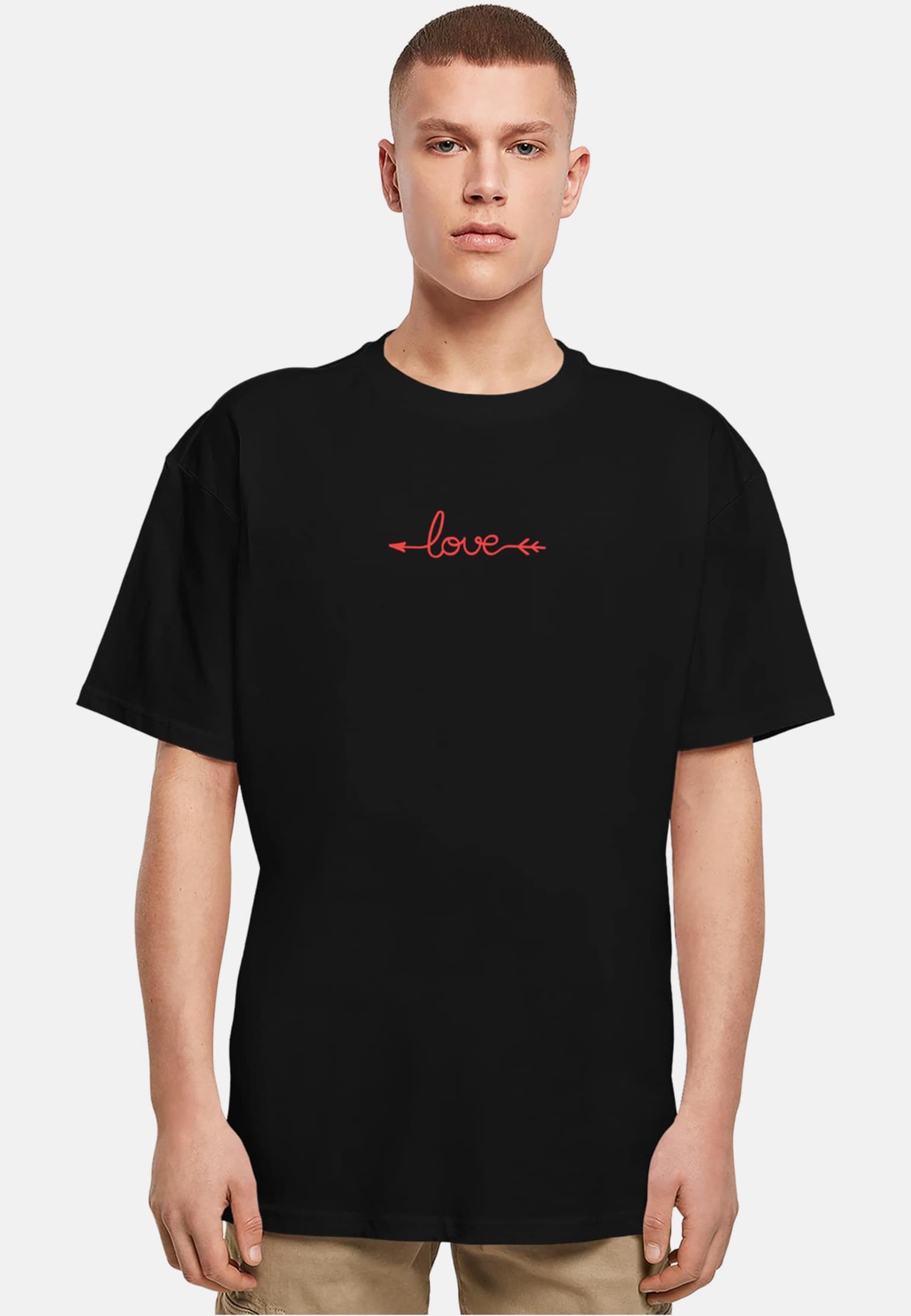Merchcode Hugs & Love - Arrow Heavy Oversize Tee