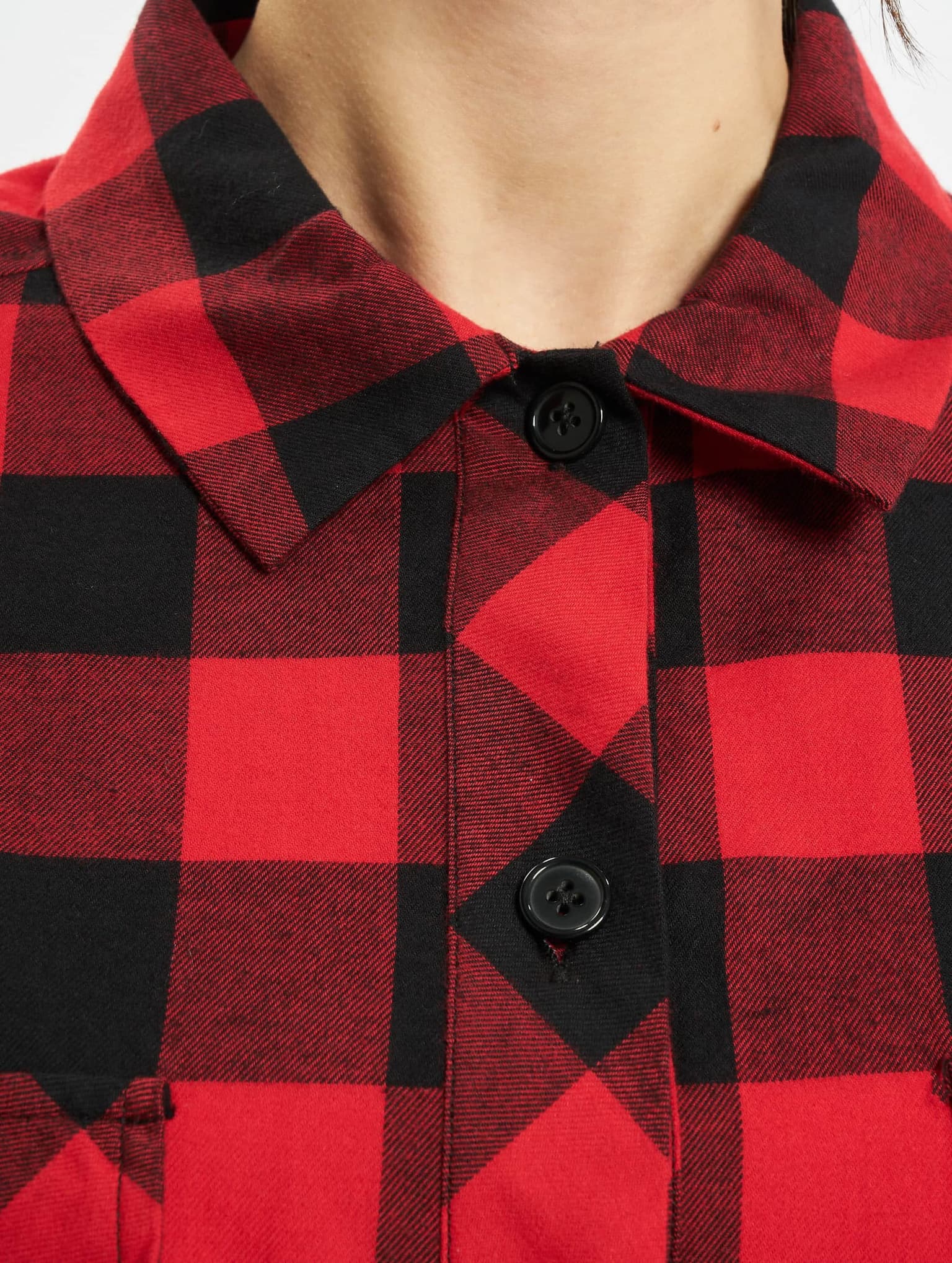 Urban Classics Ladies Short Oversized Check Shirt – Bild 4