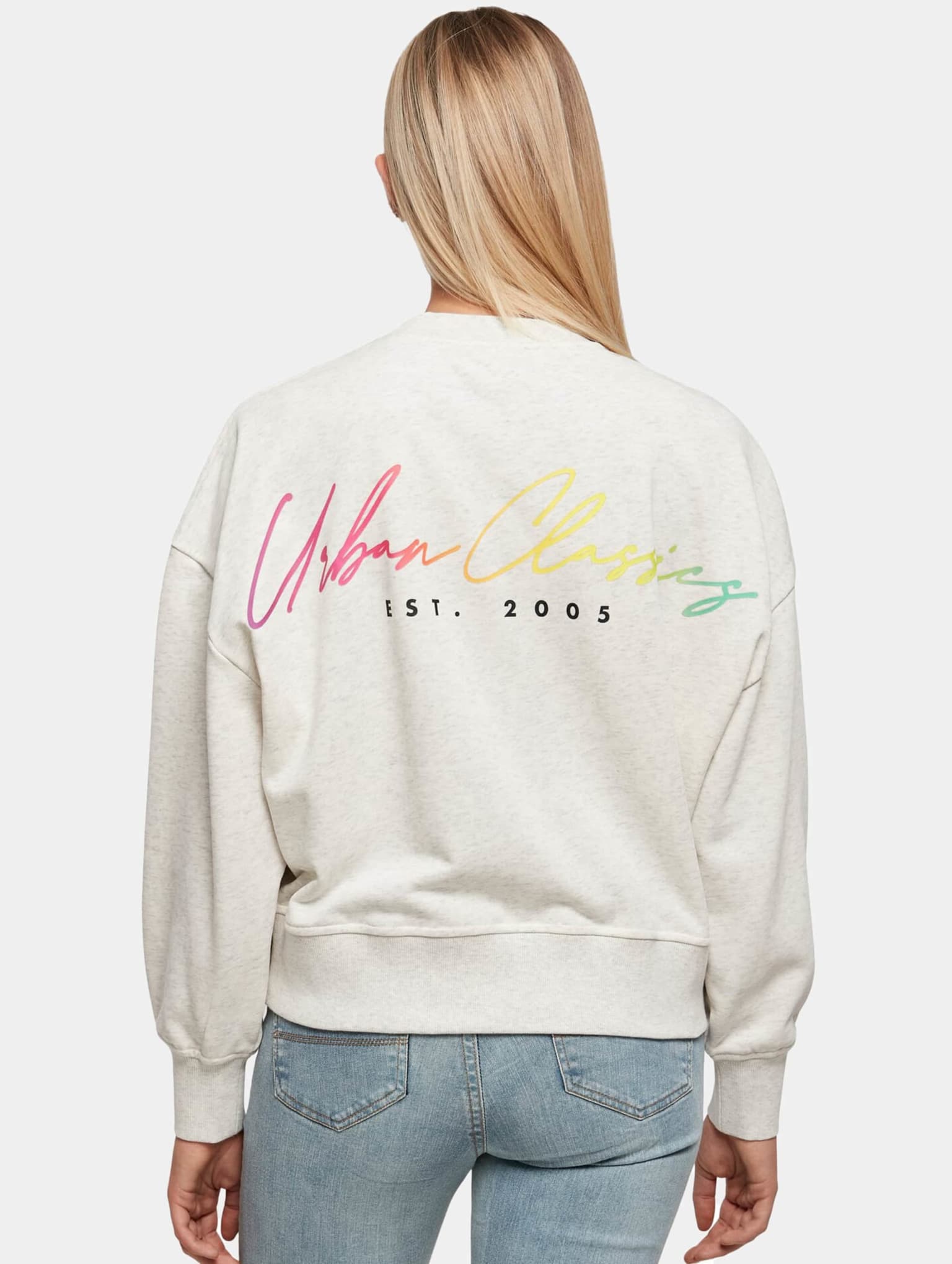 Urban Classics Ladies Oversized Rainbow Crewneck – Bild 2