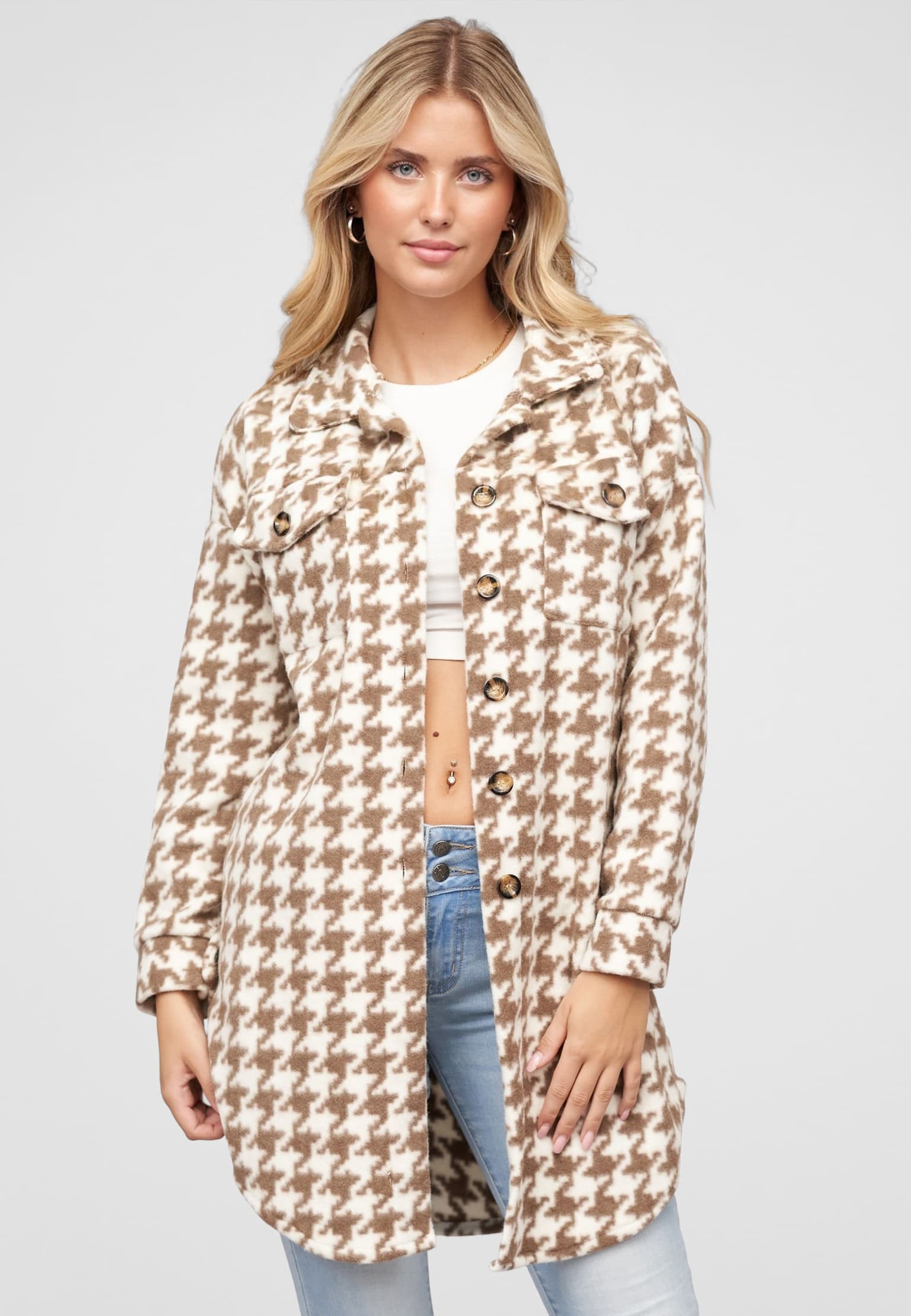 Cloud5ive Jacke mit 2-Brusttaschen und Knopfleiste