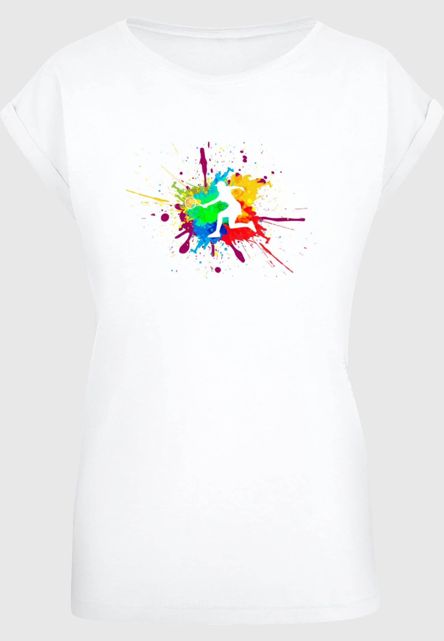 Merchcode Ladies Color Splash Player Extended Shoulder Tee – Bild 3