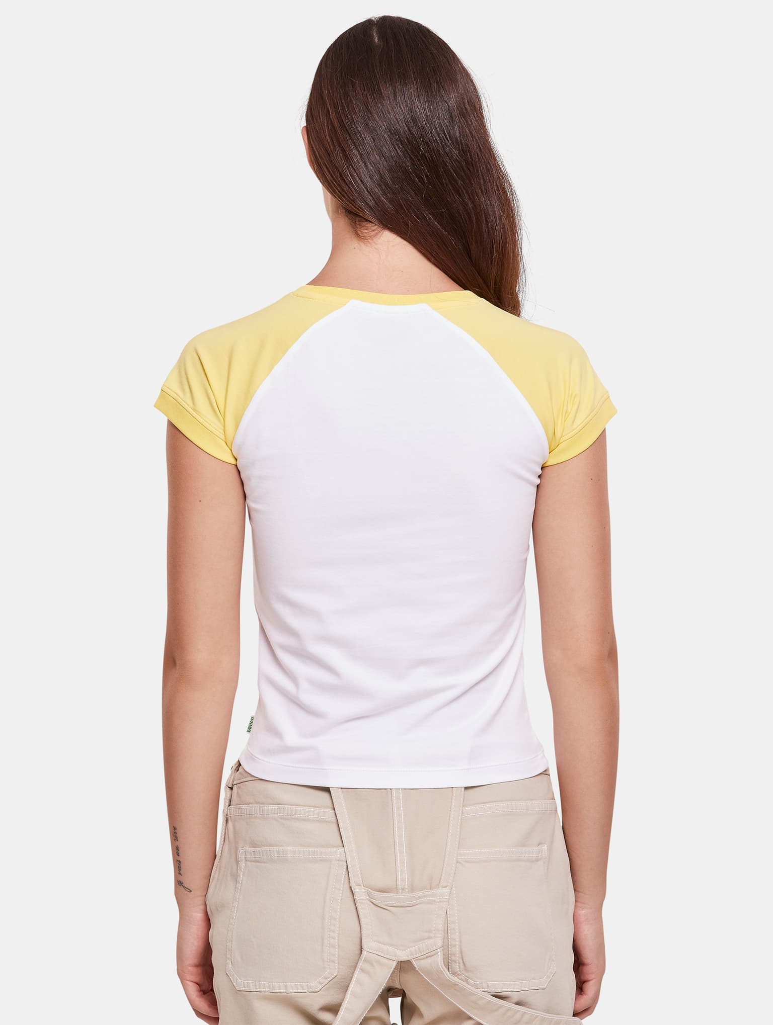 Urban Classics Ladies Essentials Stretch Short Retro Baseball Tee – Bild 2