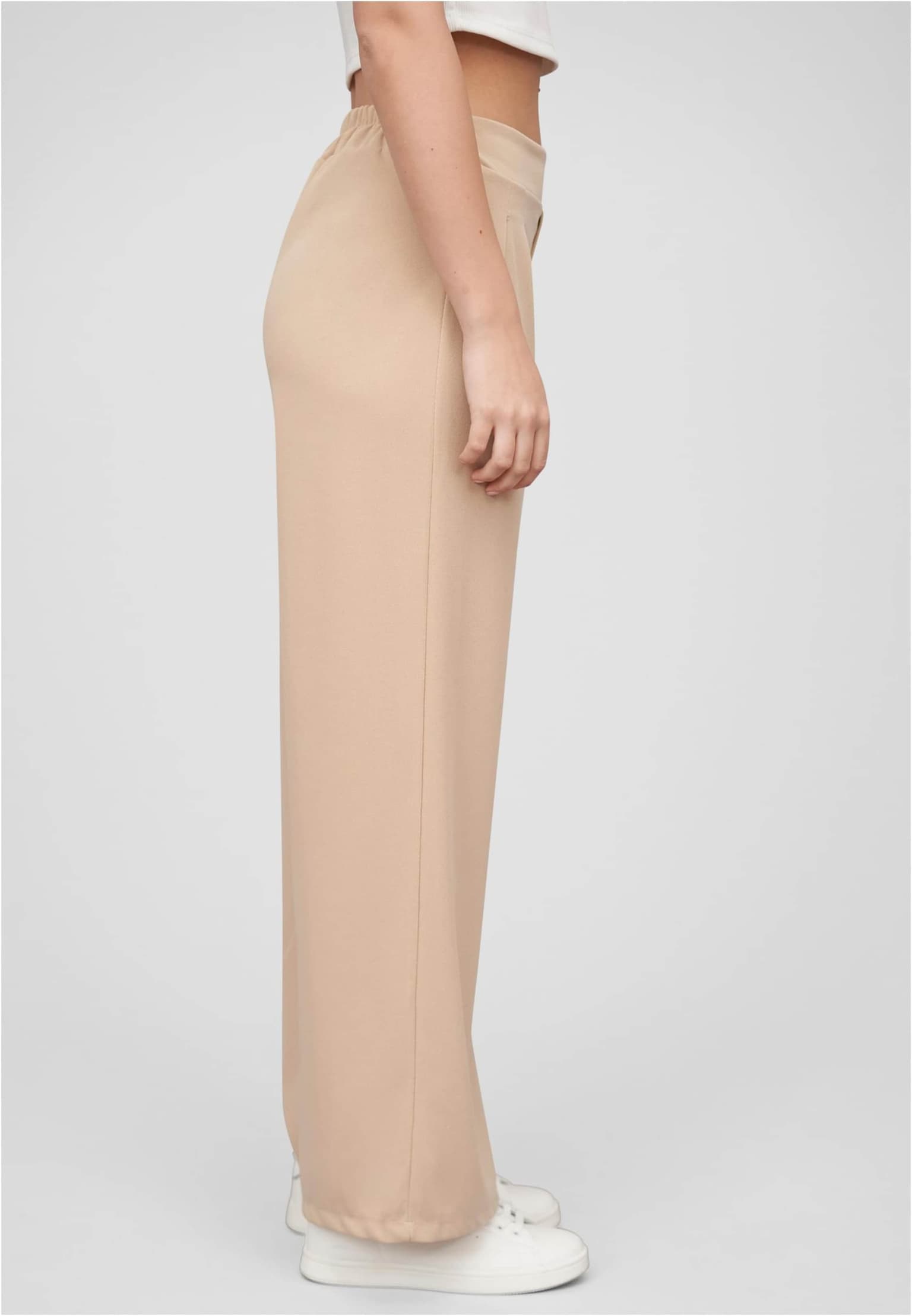 Cloud5ive Damen Stoffhose mit weitem Beinschnitt Gummibund Raffung – Bild 4
