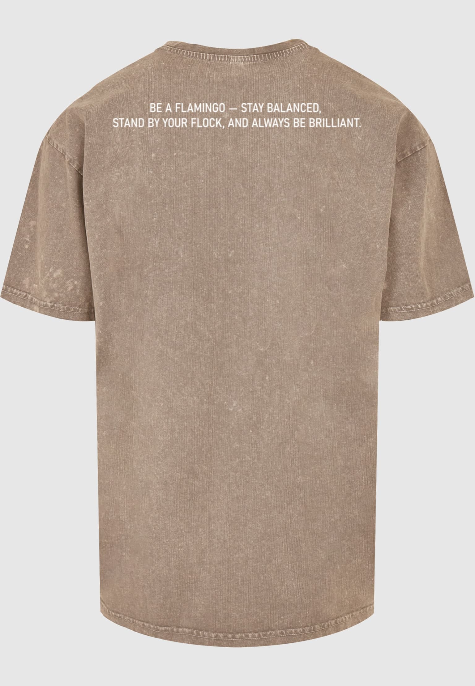 Merchcode Flamingo Acid Washed Heavy Oversized Tee – Bild 4
