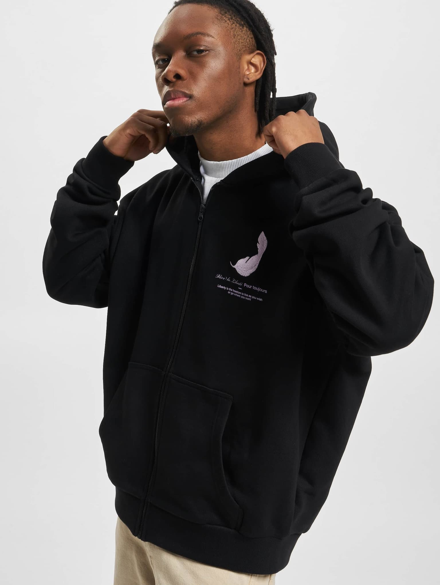Mister Tee Upscale Vive La Liberte Heavy Oversize Zip Hoody