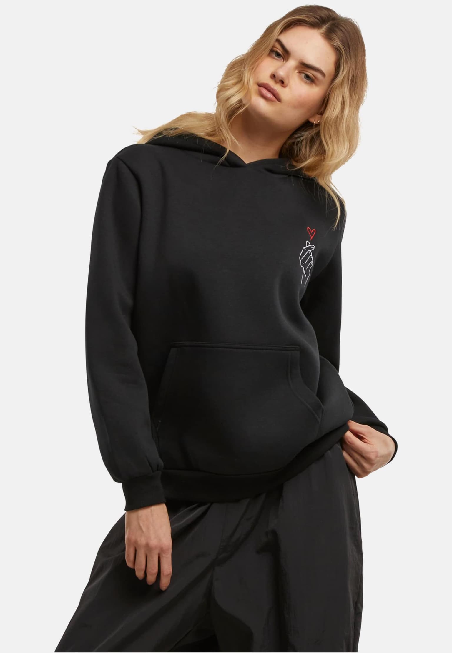 Miss Tee K Heart EMB Fluffy Hoody