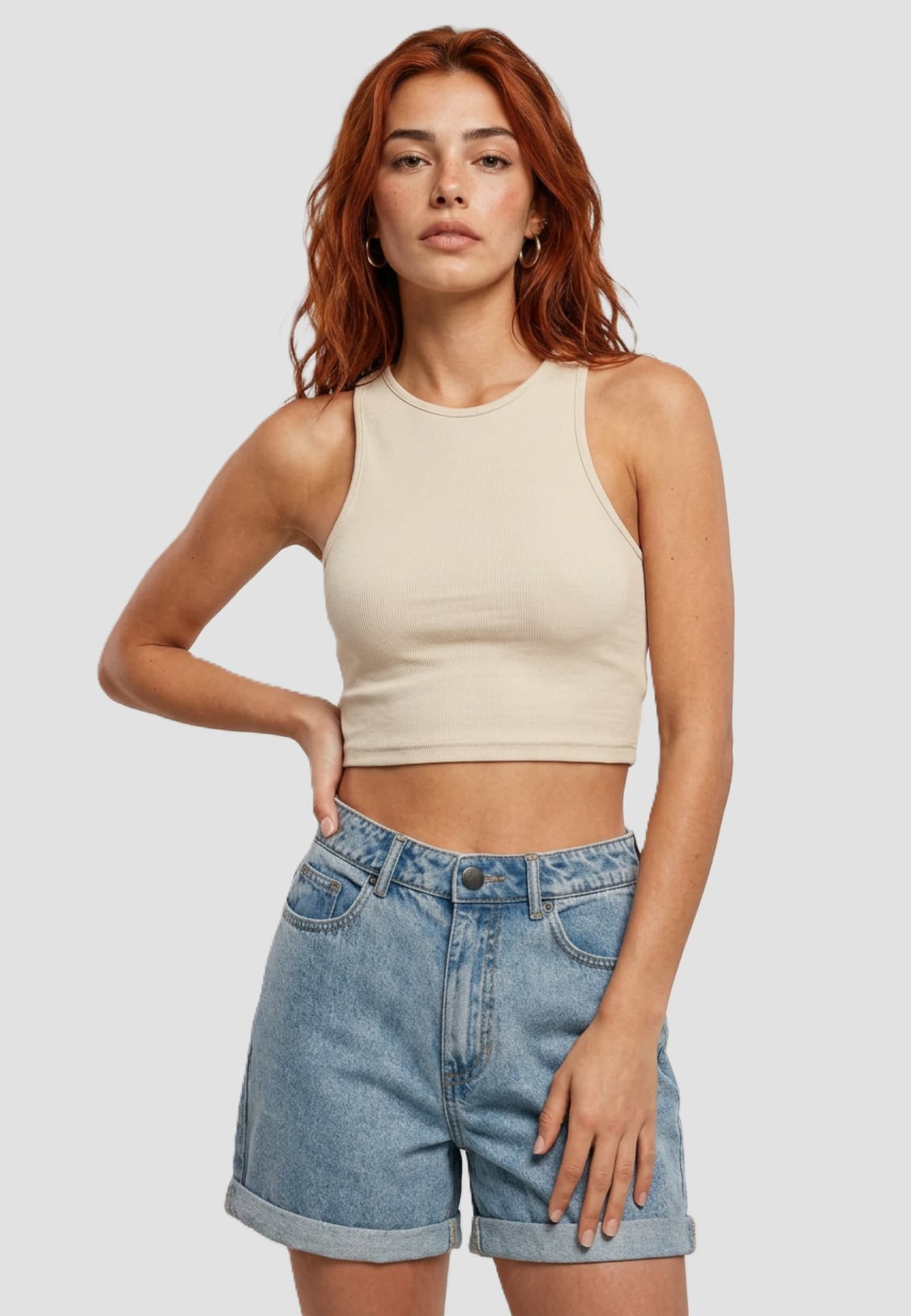 Urban Classics Ladies Cropped Rib Top
