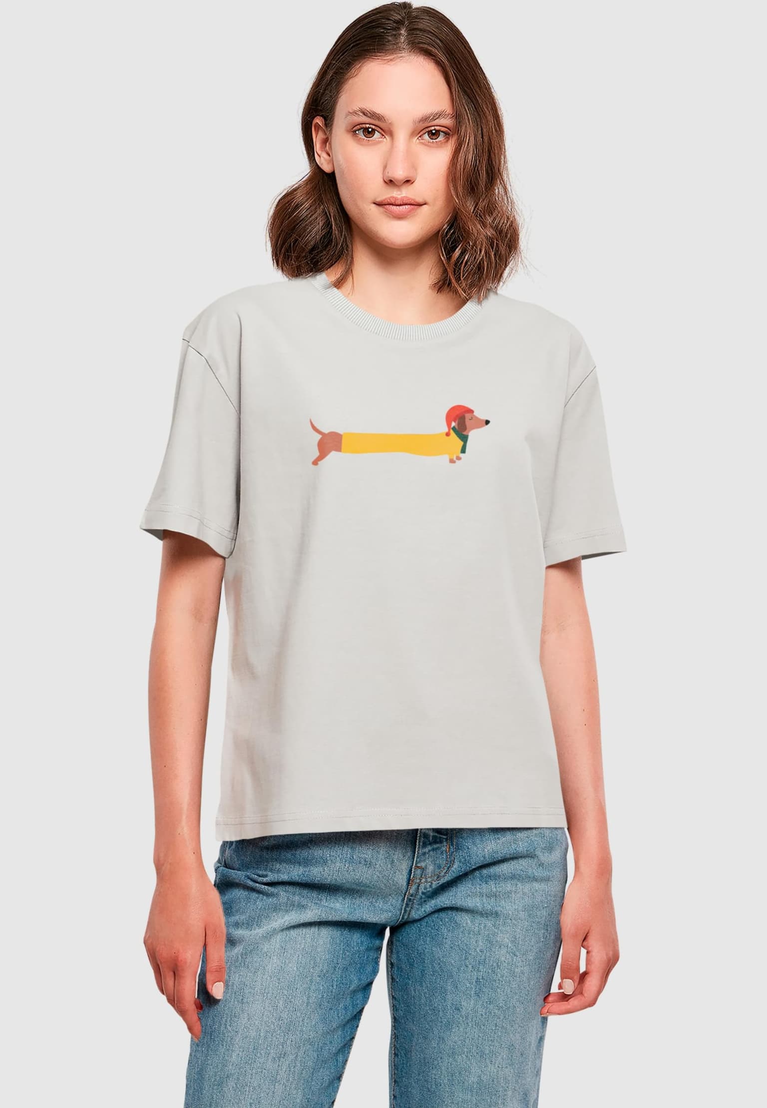 Merchcode Ladies Christmas Dog Tee