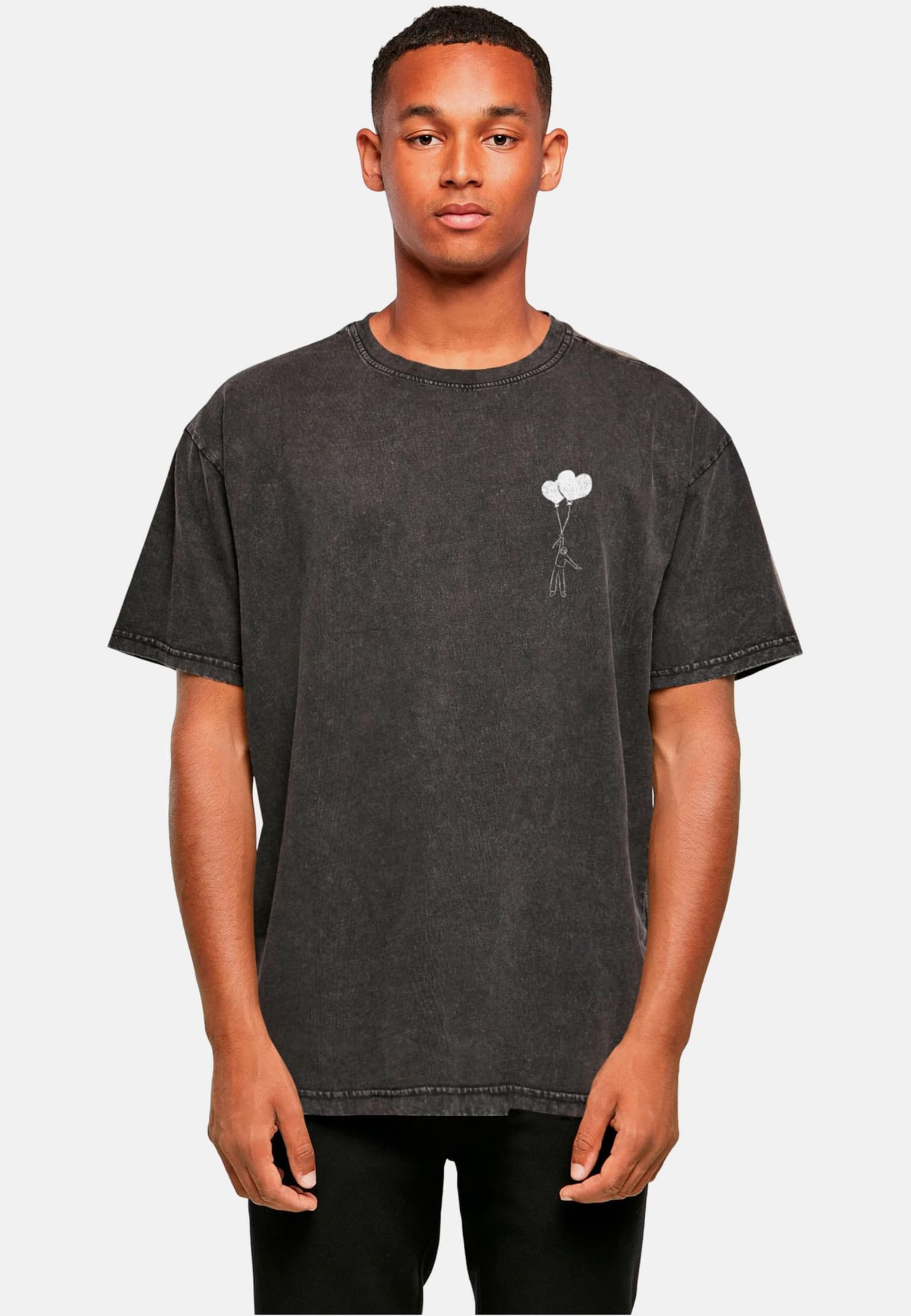 Merchcode Love In The Air Acid Washed Heavy Oversize Tee