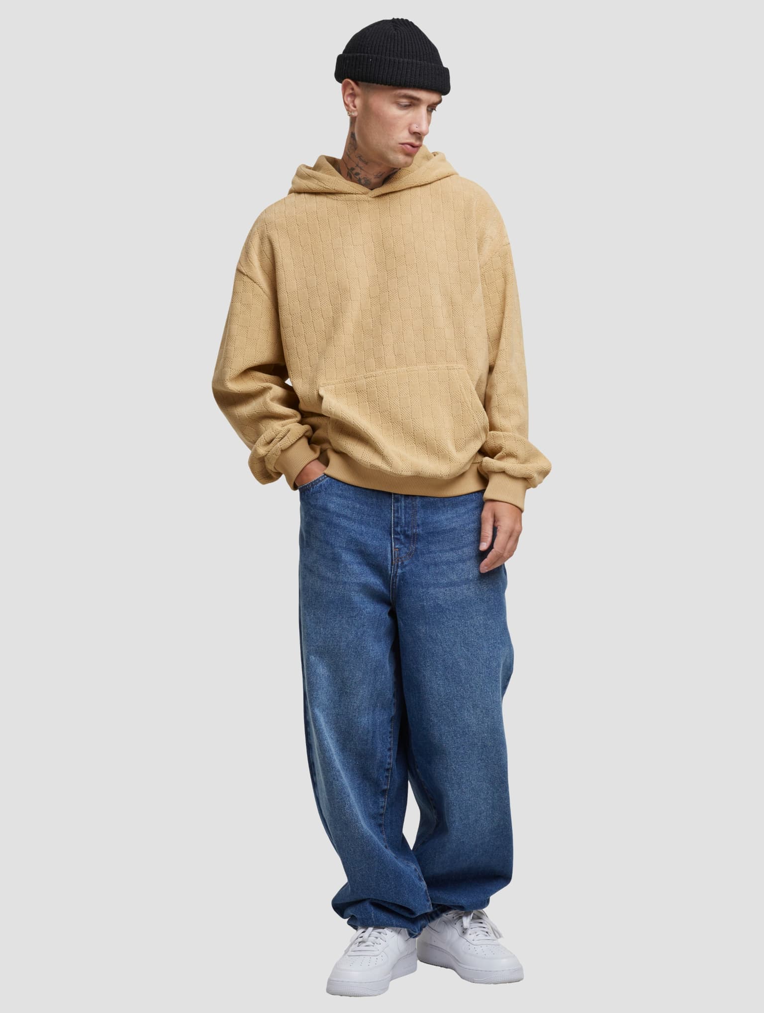 Urban Classics Jaquard Velvet Hoodie – Bild 4