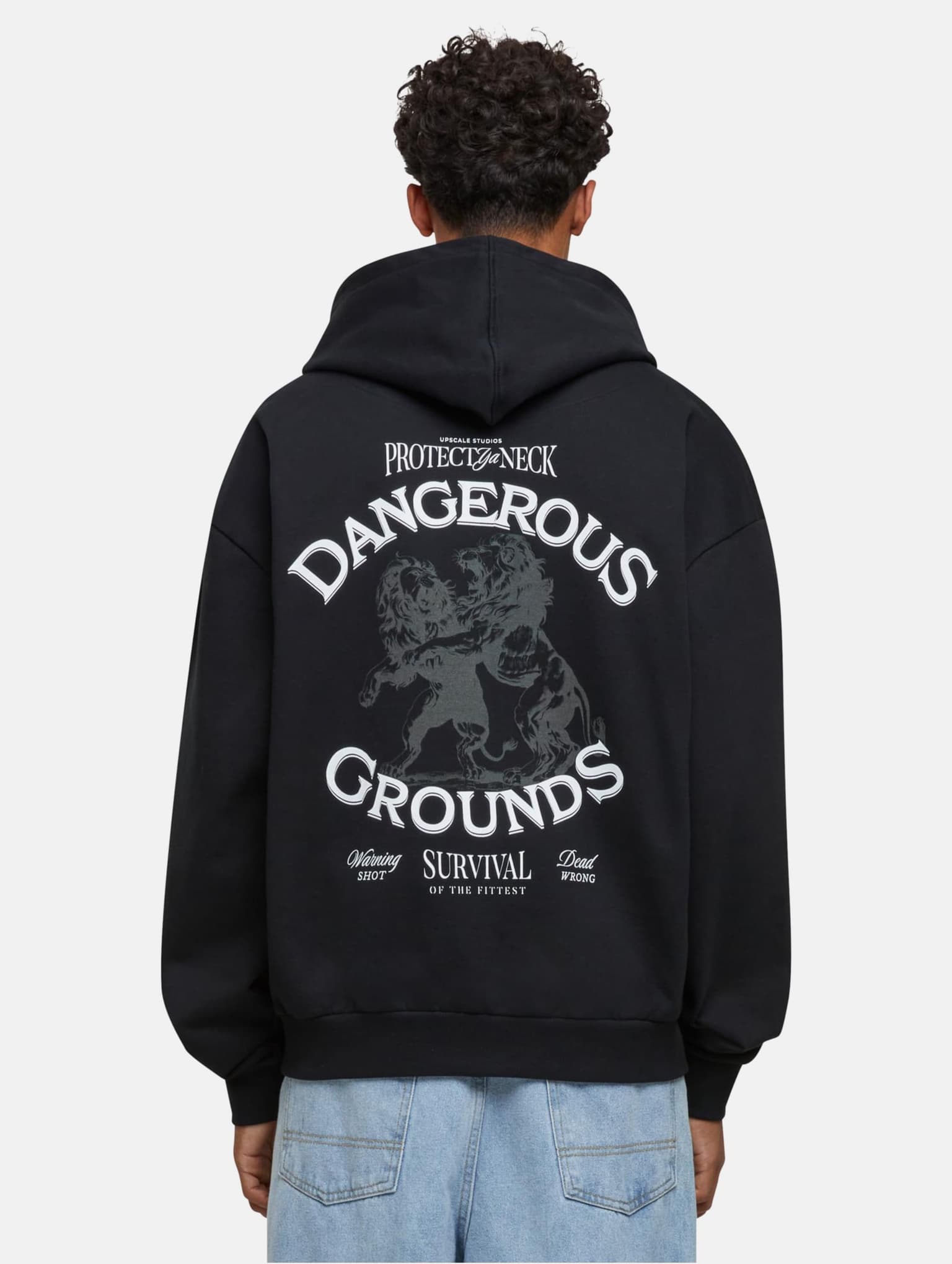 Mister Tee Upscale Dangerous Grounds Oversize Zip Hoody – Bild 2
