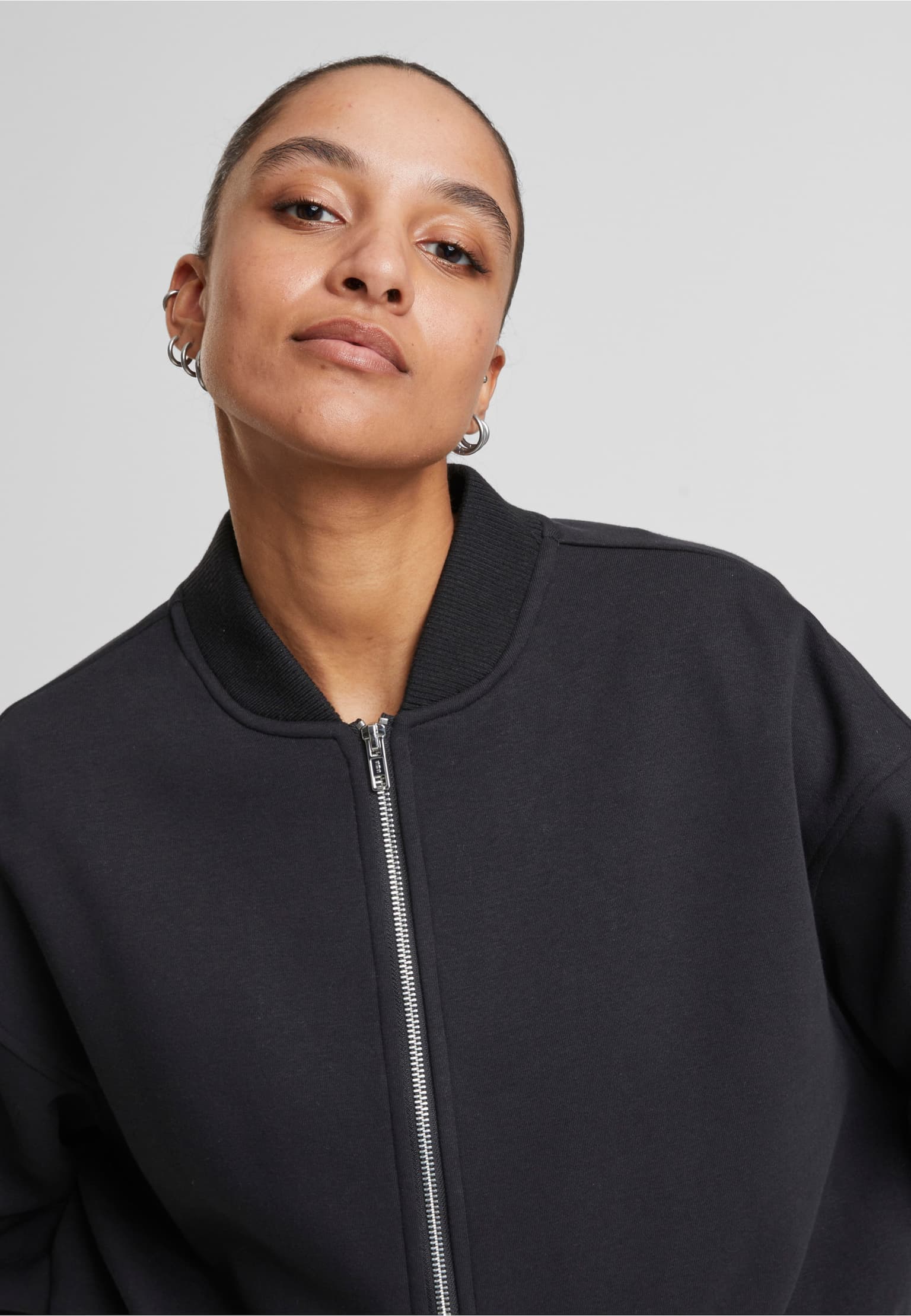 Urban Classics Ladies Short Sweat Zip Jacket – Bild 3
