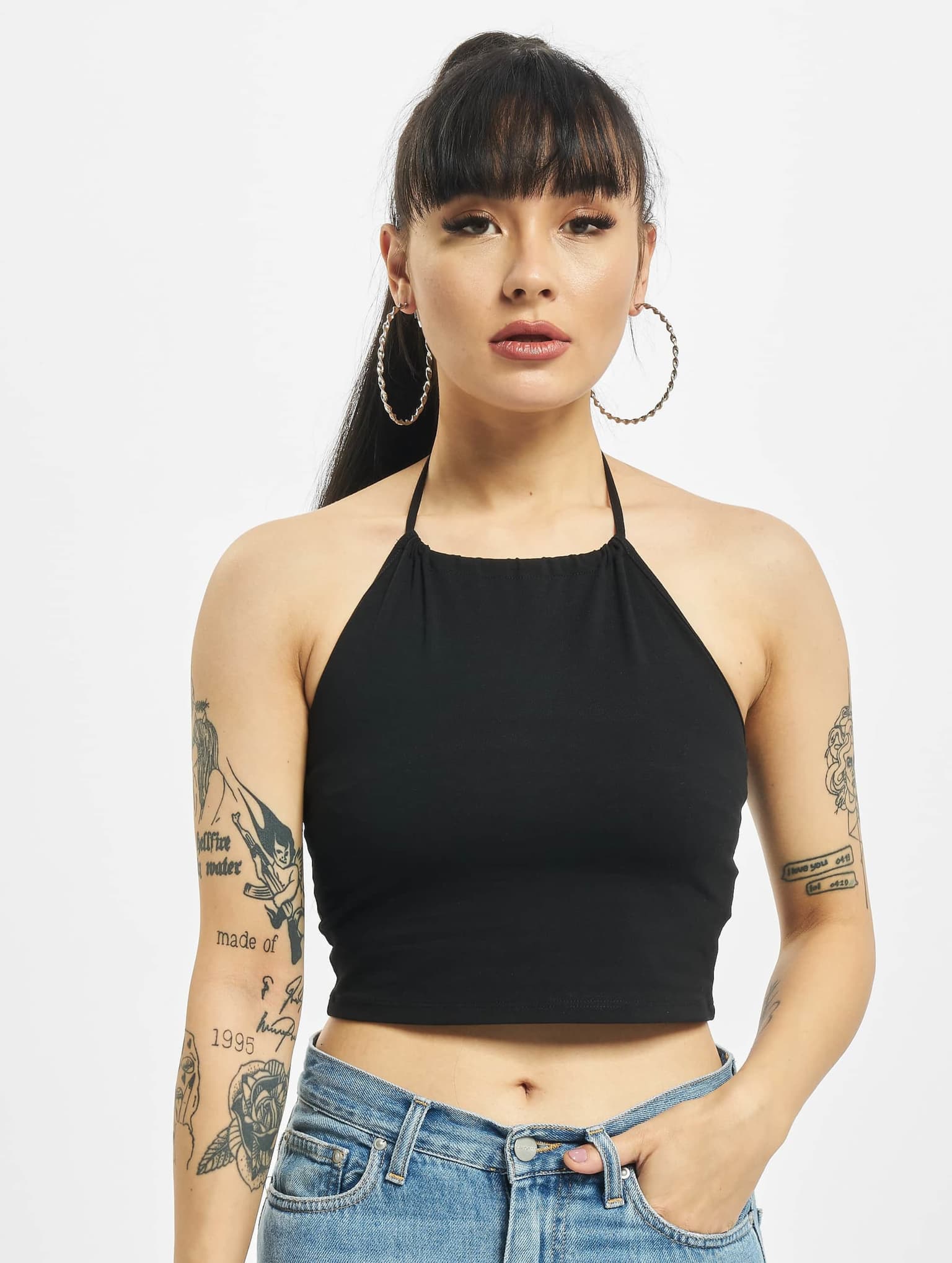 Urban Classics Ladies Cropped Neckholder Top 2-Pack – Bild 4