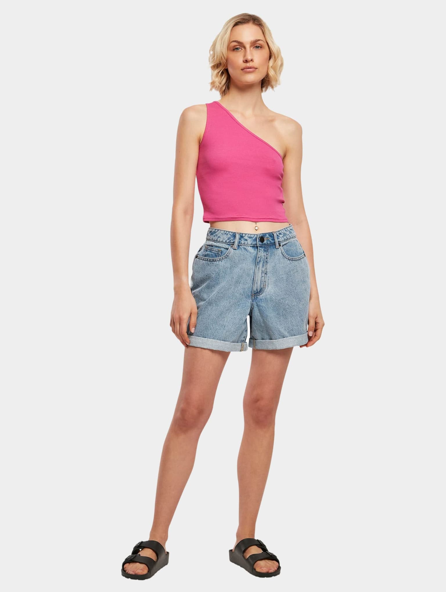 Urban Classics Ladies Cropped Asymmetric Top – Bild 4