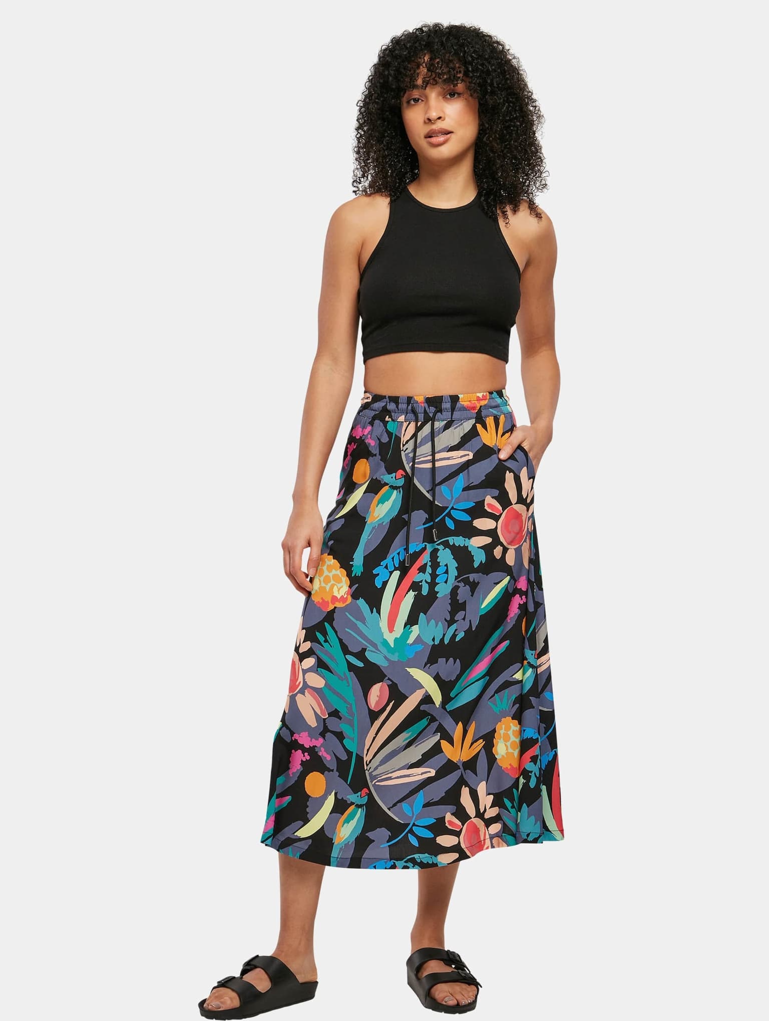 Urban Classics Ladies Viscose Midi Skirt – Bild 3