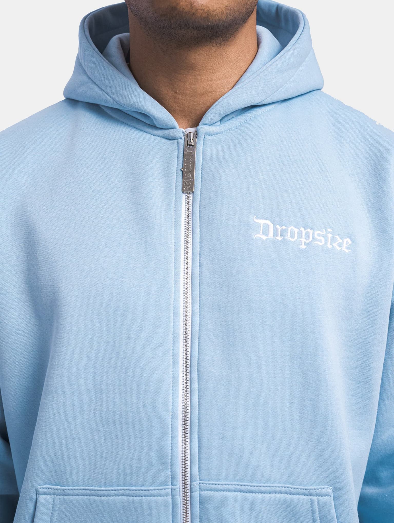 Dropsize Super Heavy Oversize Blank Zip Hoodie – Bild 3