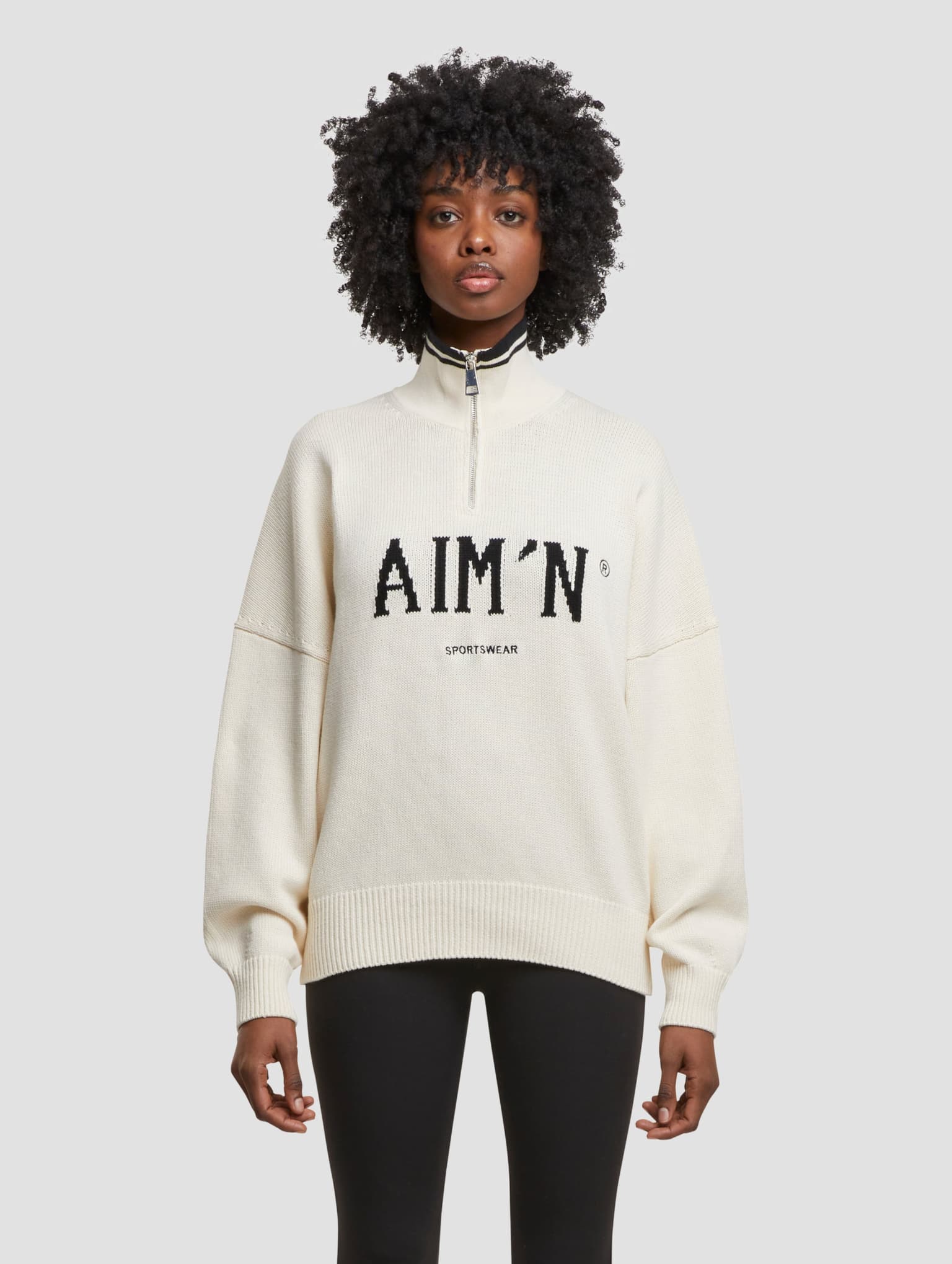 AIMN College Knitted Half Zip – Bild 3