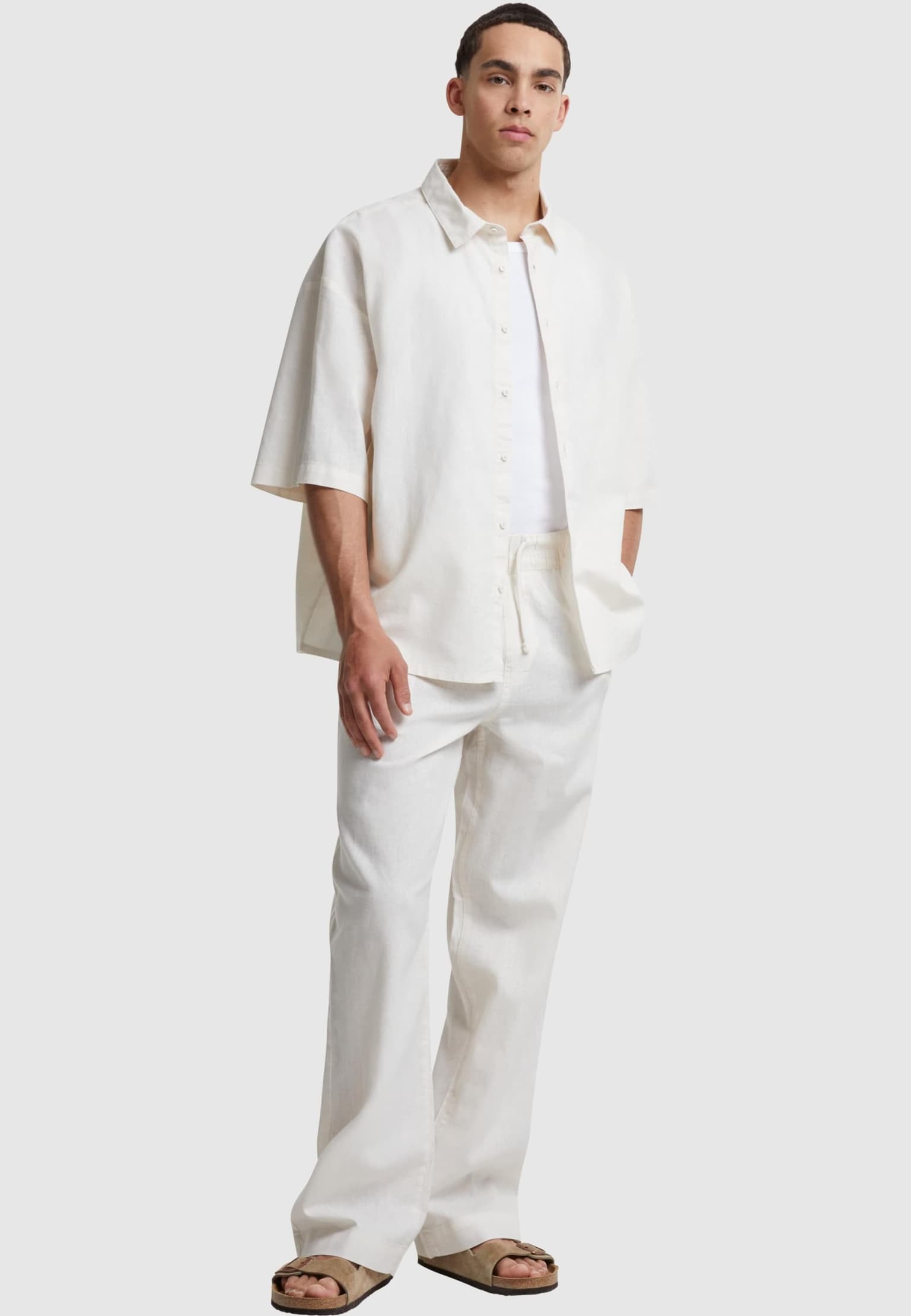 Urban Classics Boxy Cotton Linen Shirt – Bild 4
