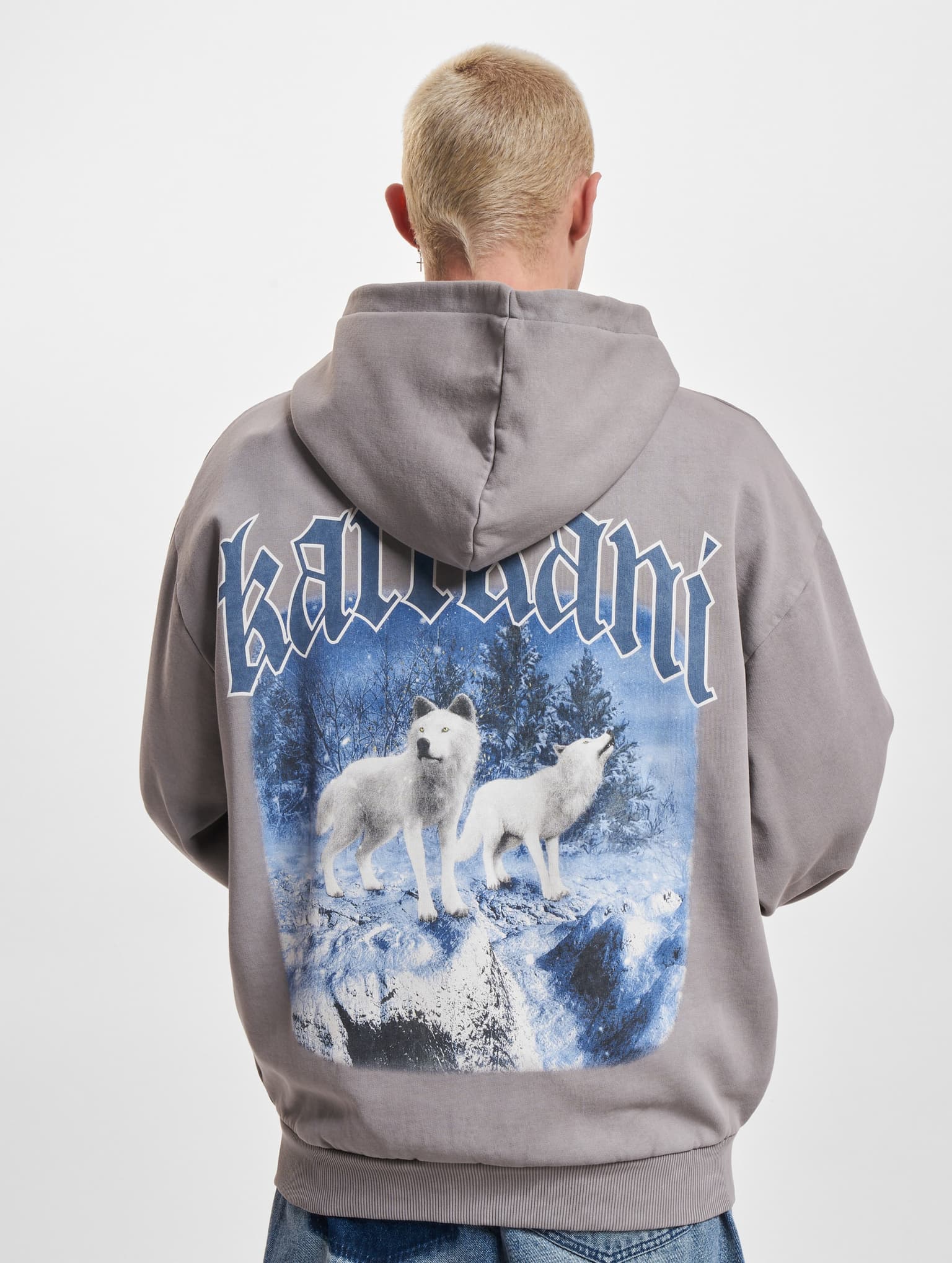 Karl Kani Chest Signature OS Washed Heavy Sweat Wolf Hoodie – Bild 3