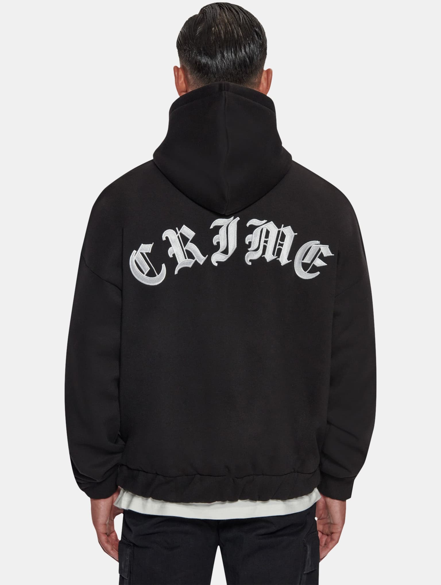 Dropsize Super Heavy Oversized Crime Zip Hoodie