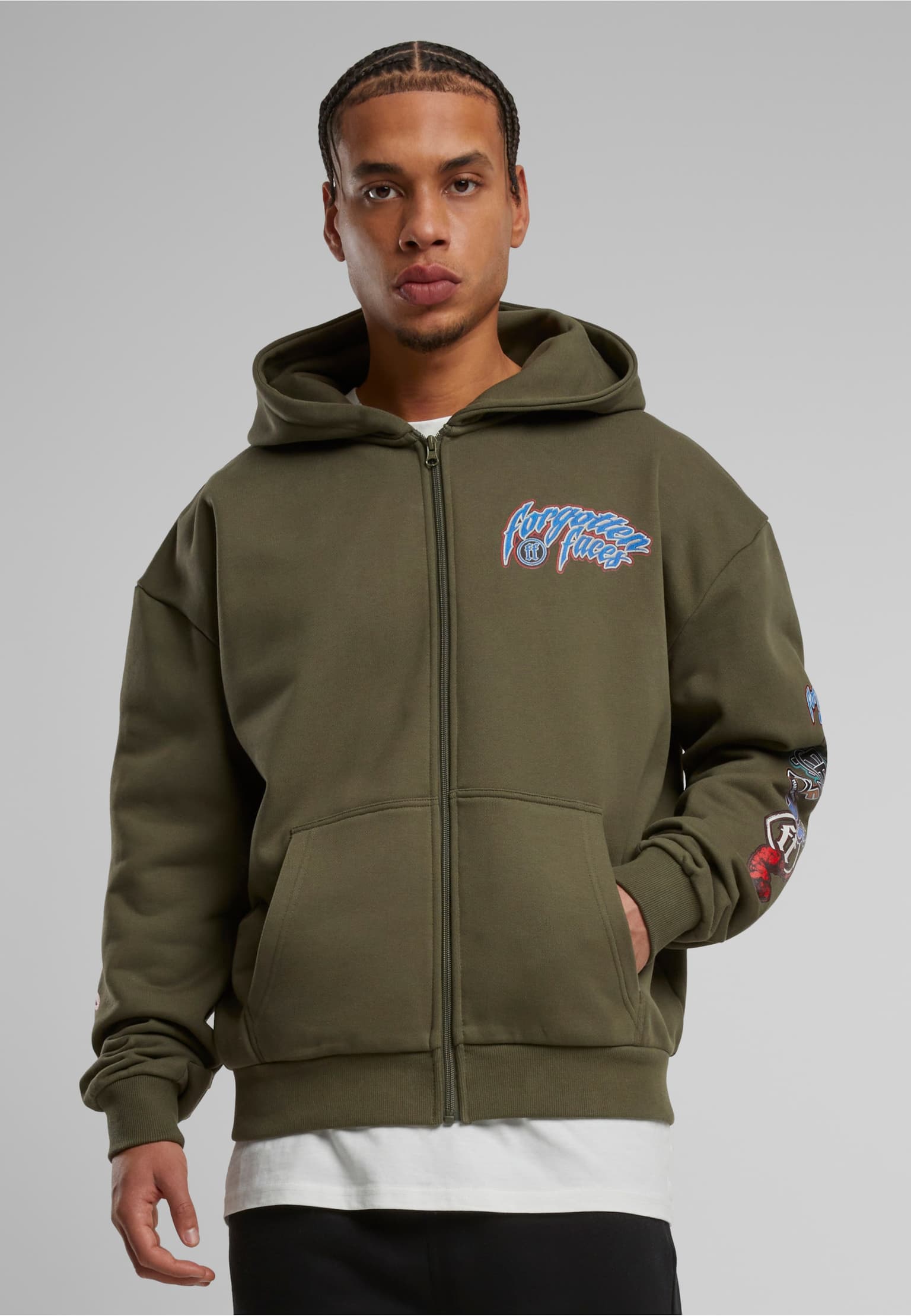 Forgotten Faces Courage Defines Oversize Zip Hoody