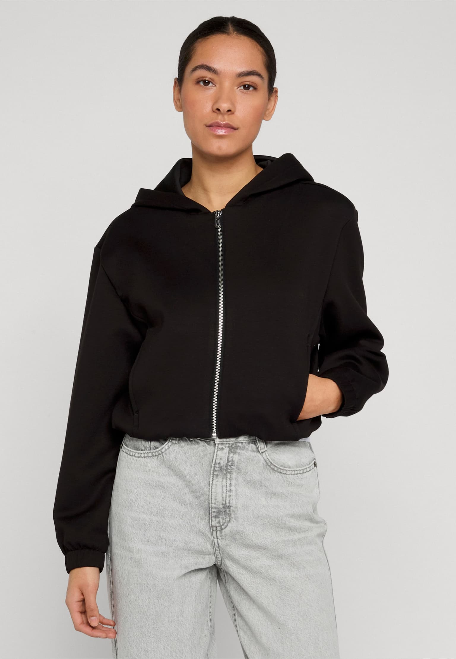 Urban Classics Ladies Scuba Zip Hoodie