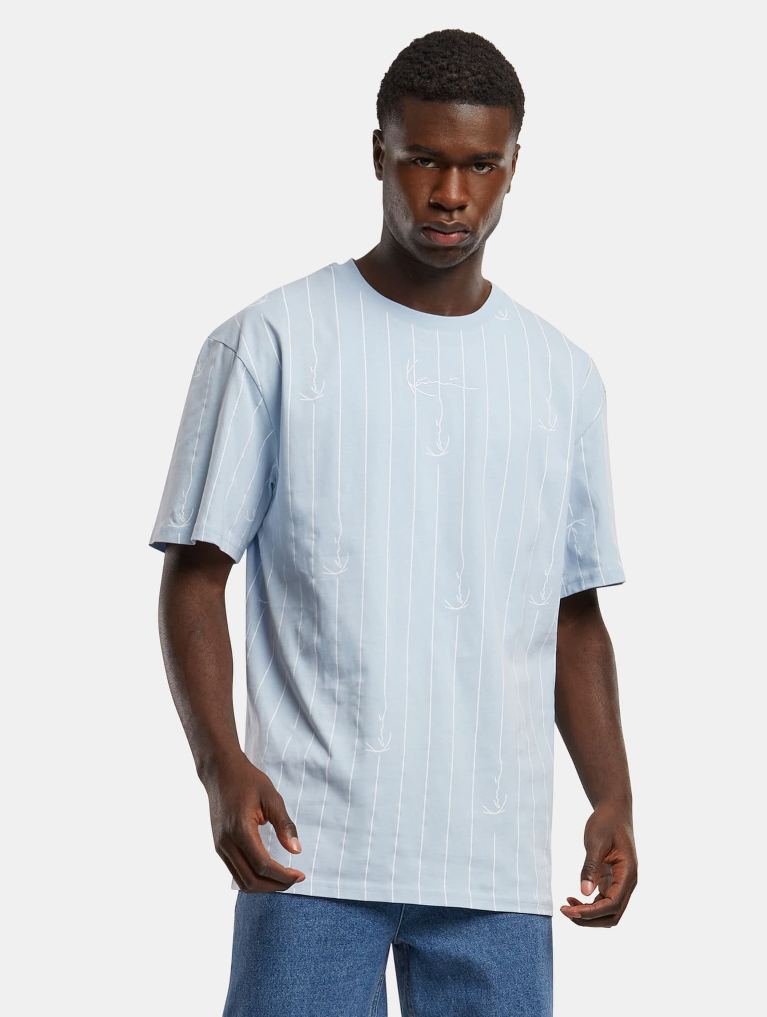 Karl Kani Small Signature Logo Prinstripe T-Shirt