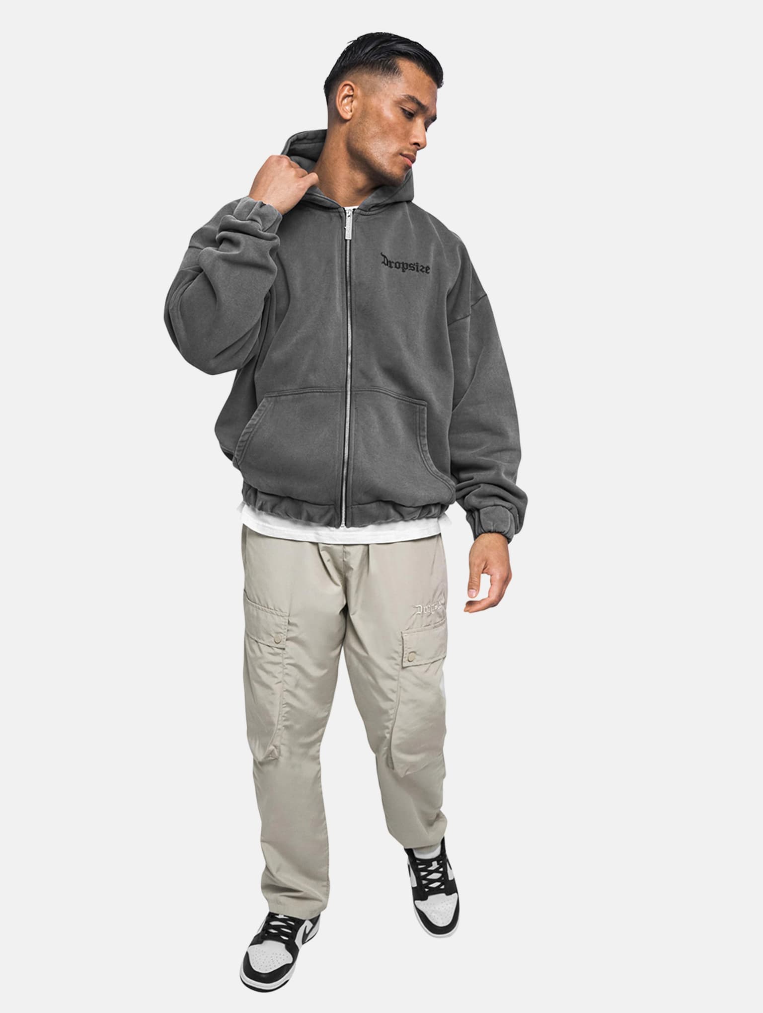 Dropsize Super Heavy Blank Zip Hoodie – Bild 3