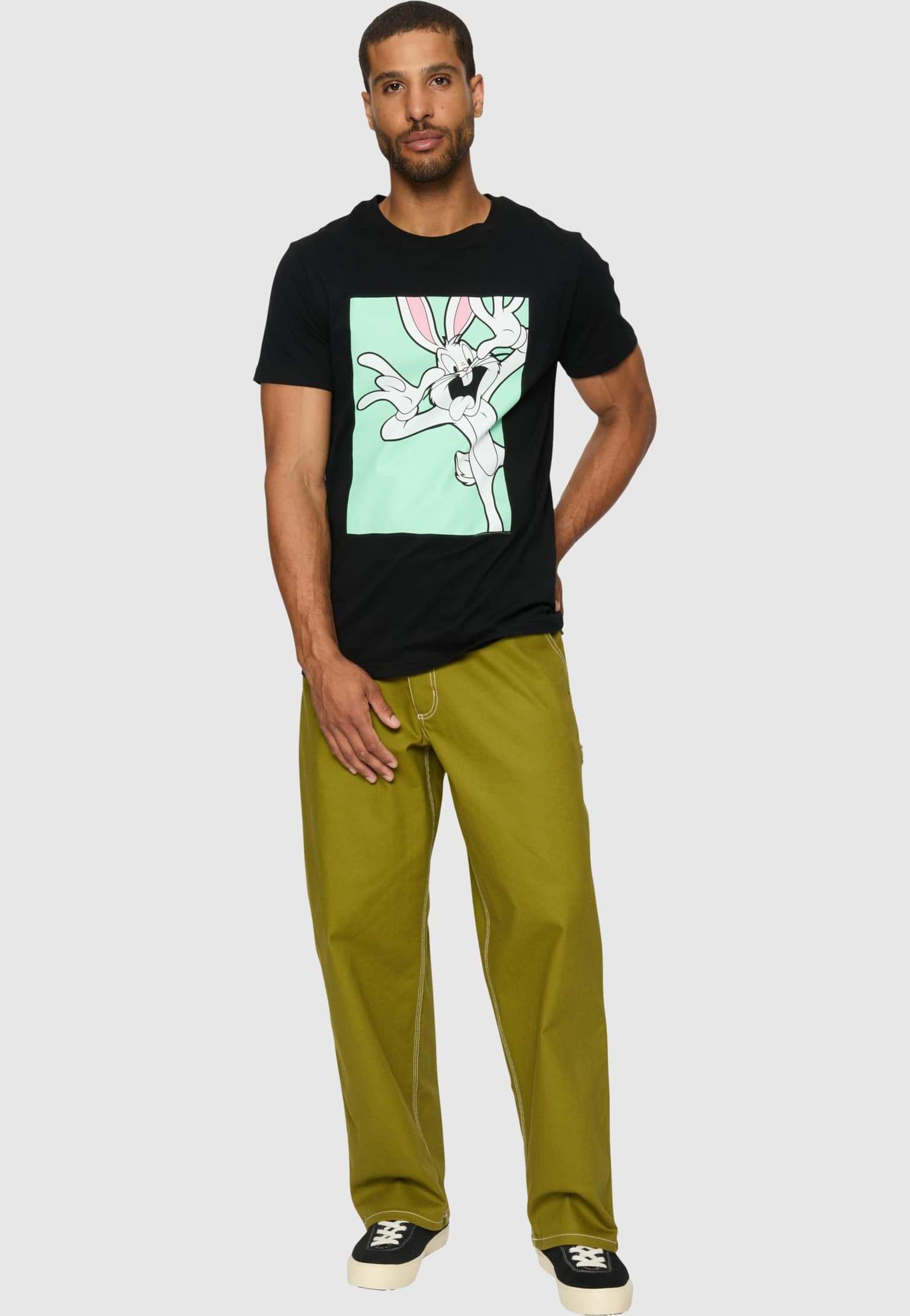 Merchcode Looney Tunes Bugs Bunny Funny Face Tee – Bild 3
