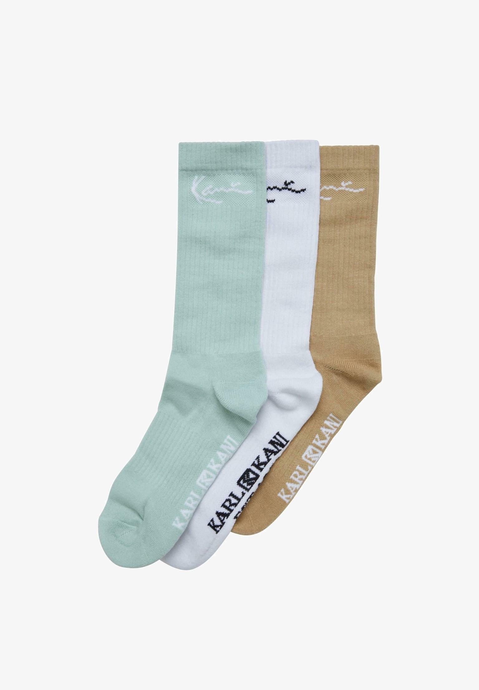 Karl Kani Signature Three Pack Socks sand/light/mint/white