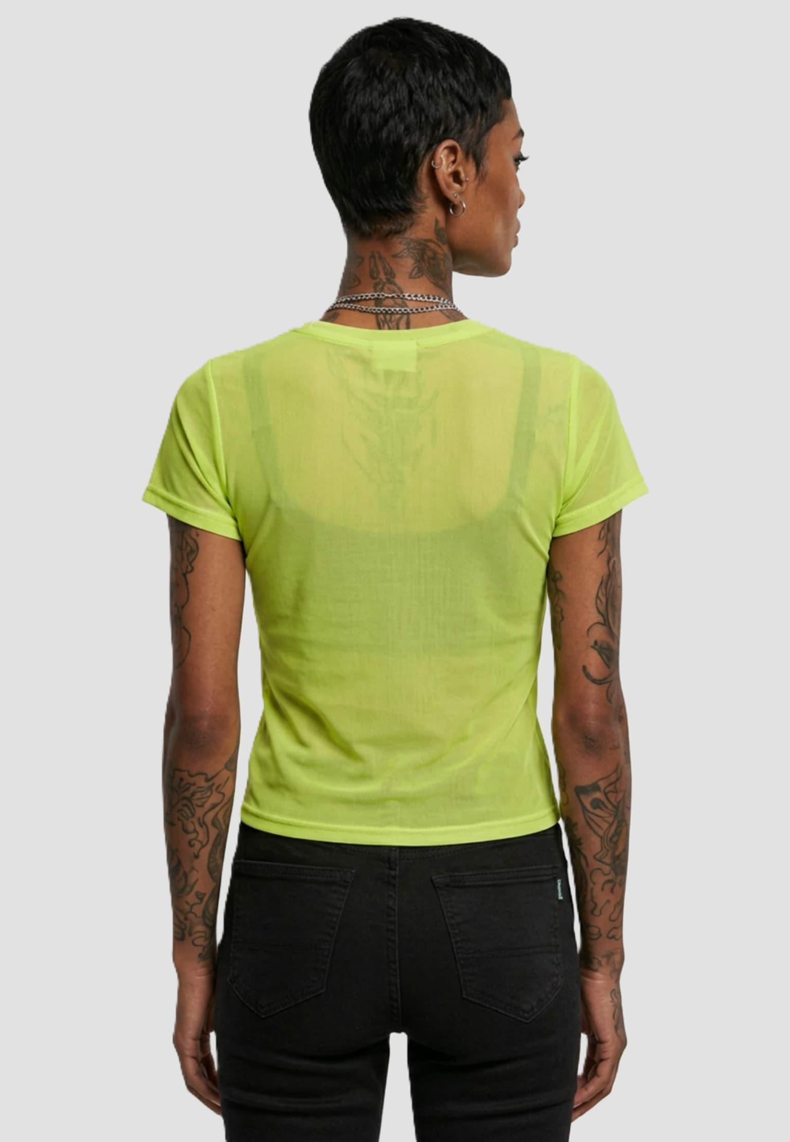 Urban Classics Ladies Short Mesh Tee – Bild 2