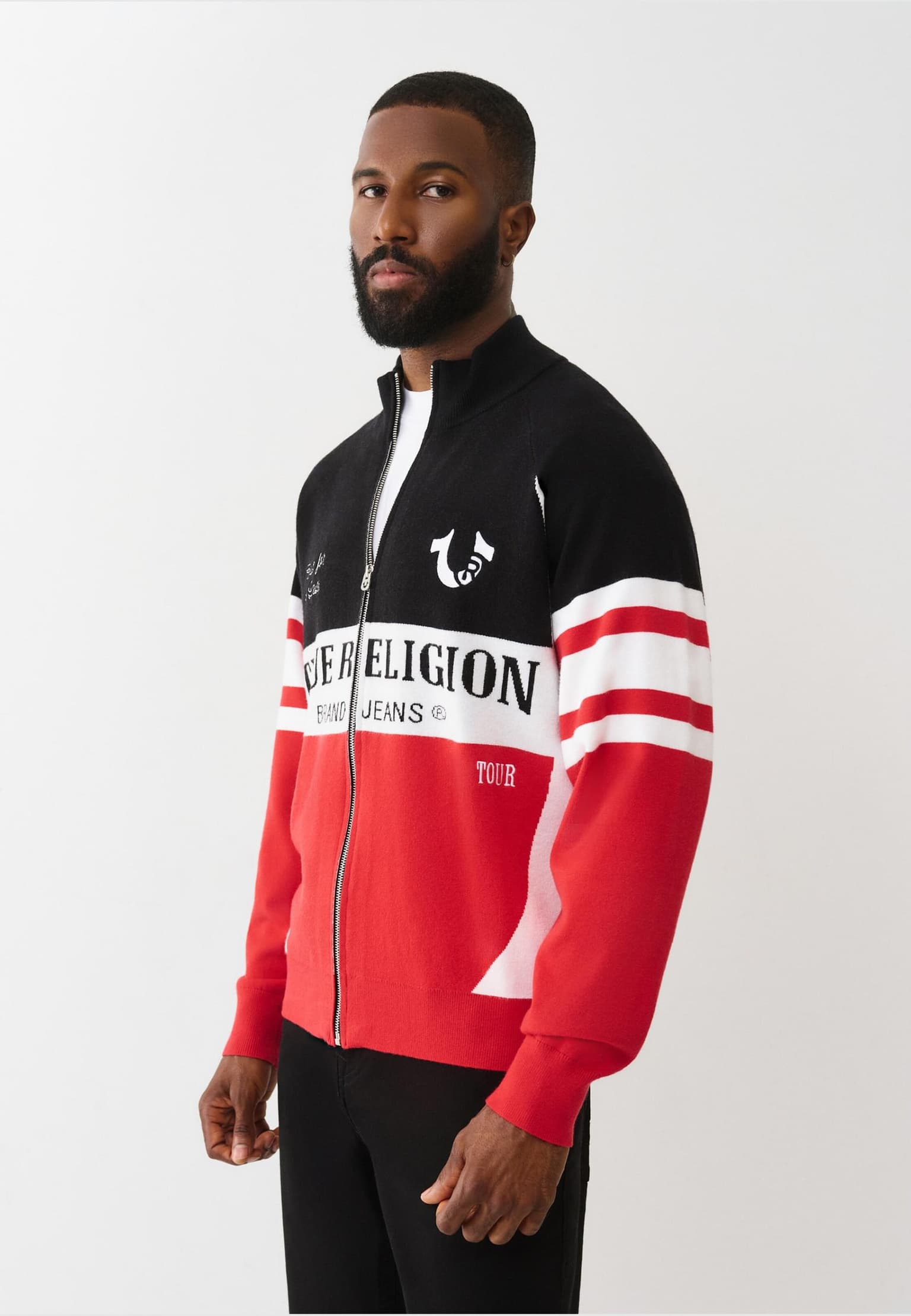 True Religion RACING RAGLAN ZIP SWEATER – Bild 3