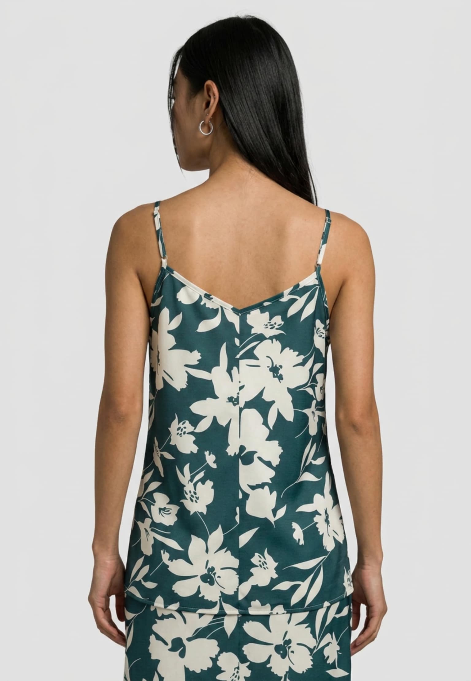 Cloud5ive Träger Top Floral Print petrol-beige – Bild 2