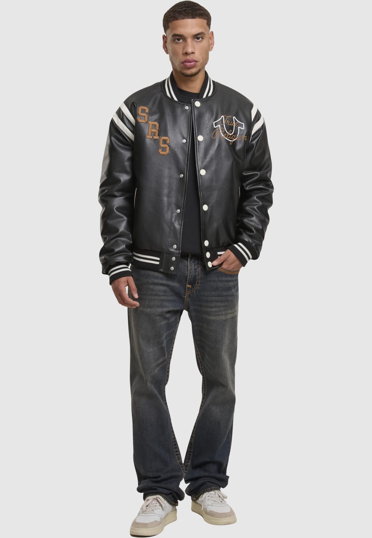 True Religion RETRO PU VARSITY JACKET – Bild 4