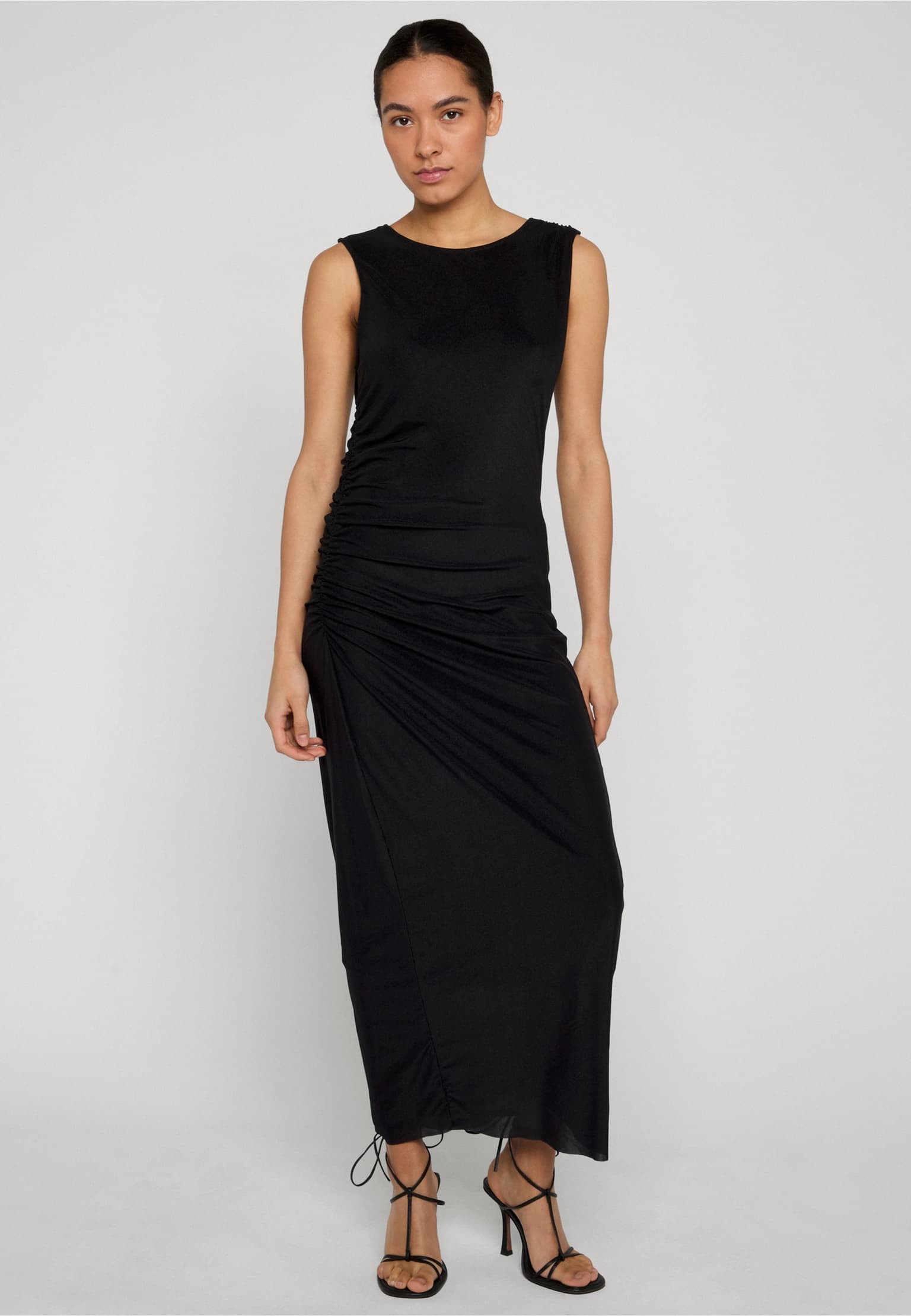 Urban Classics Ladies Long Ruffled Mesh Dress