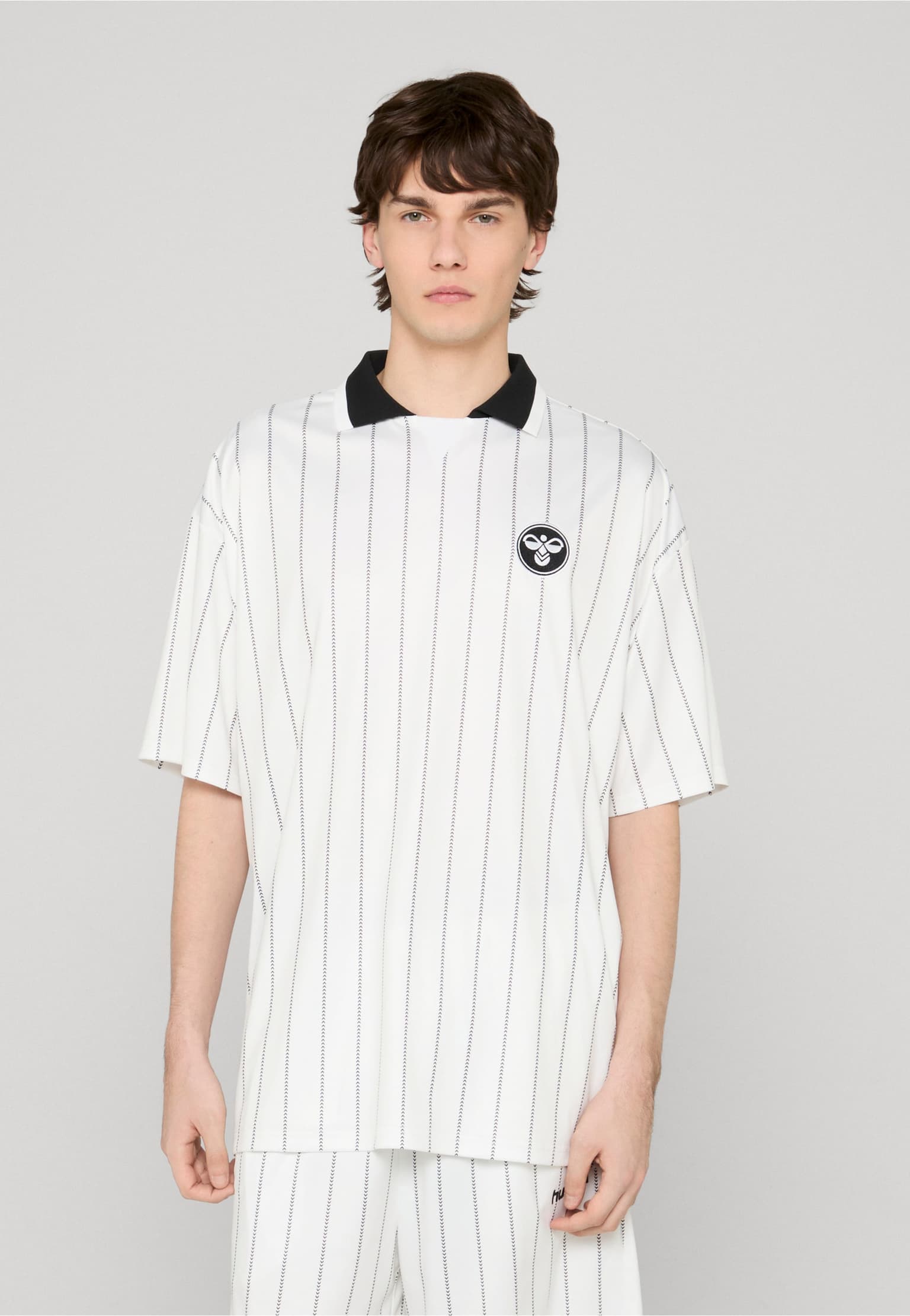 Hummel Chevron Pinstripe Polo Shirt