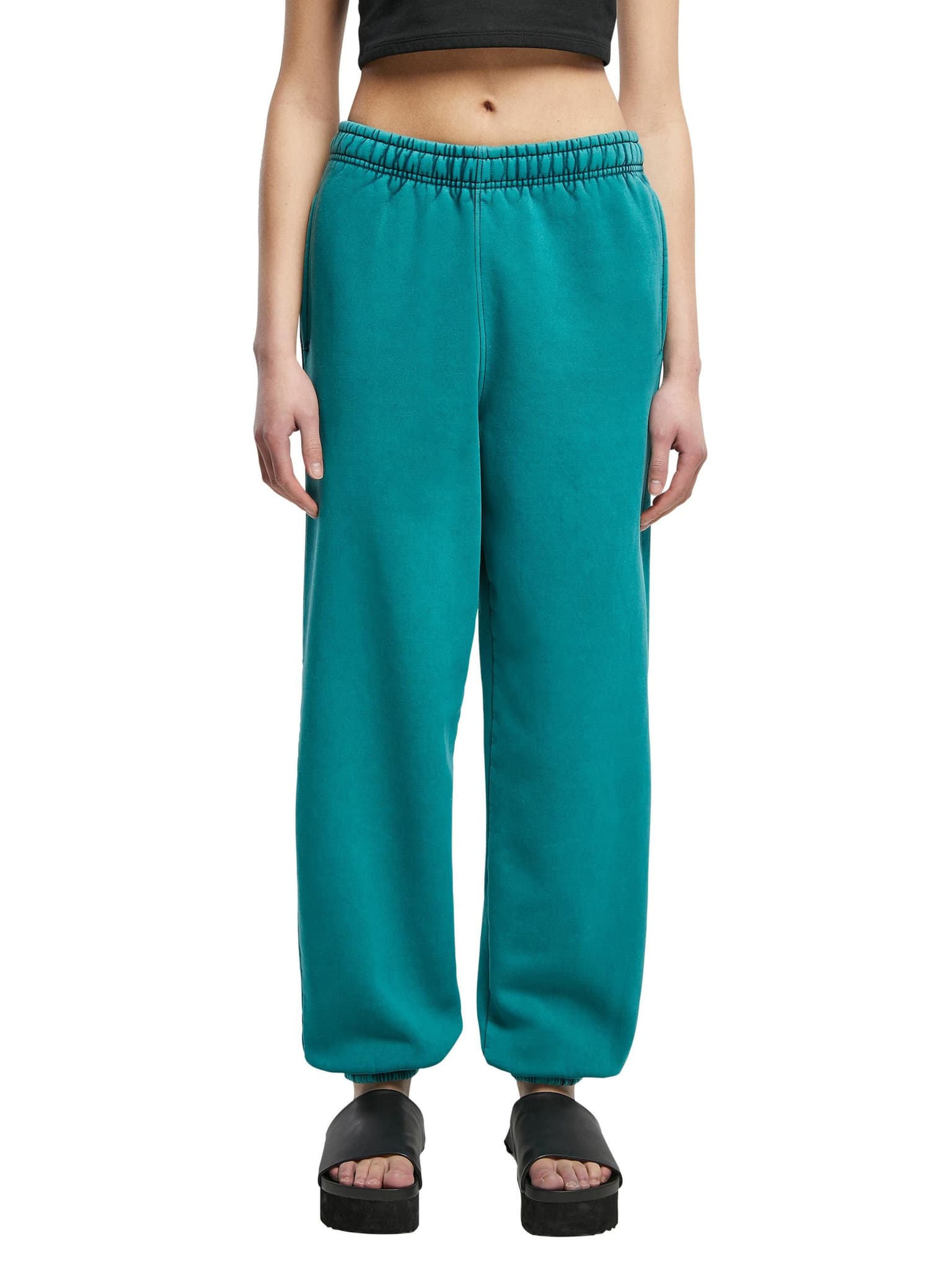 Urban Classics Ladies High Waist Stone Washed Sweat Pants – Bild 4