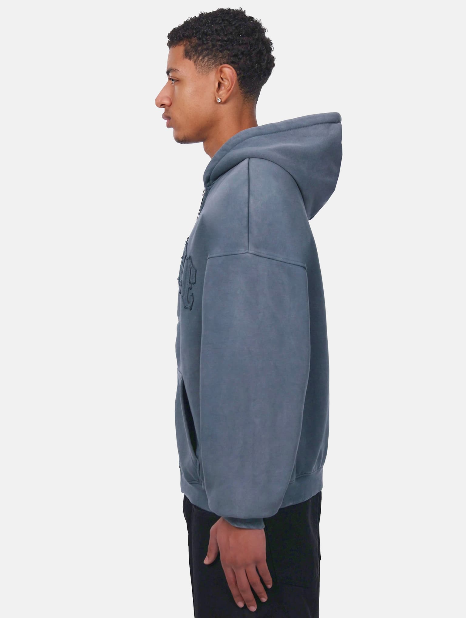 Dropsize SUPER HEAVY OVERISZE RAW EDGES ZIP HOODIE – Bild 3