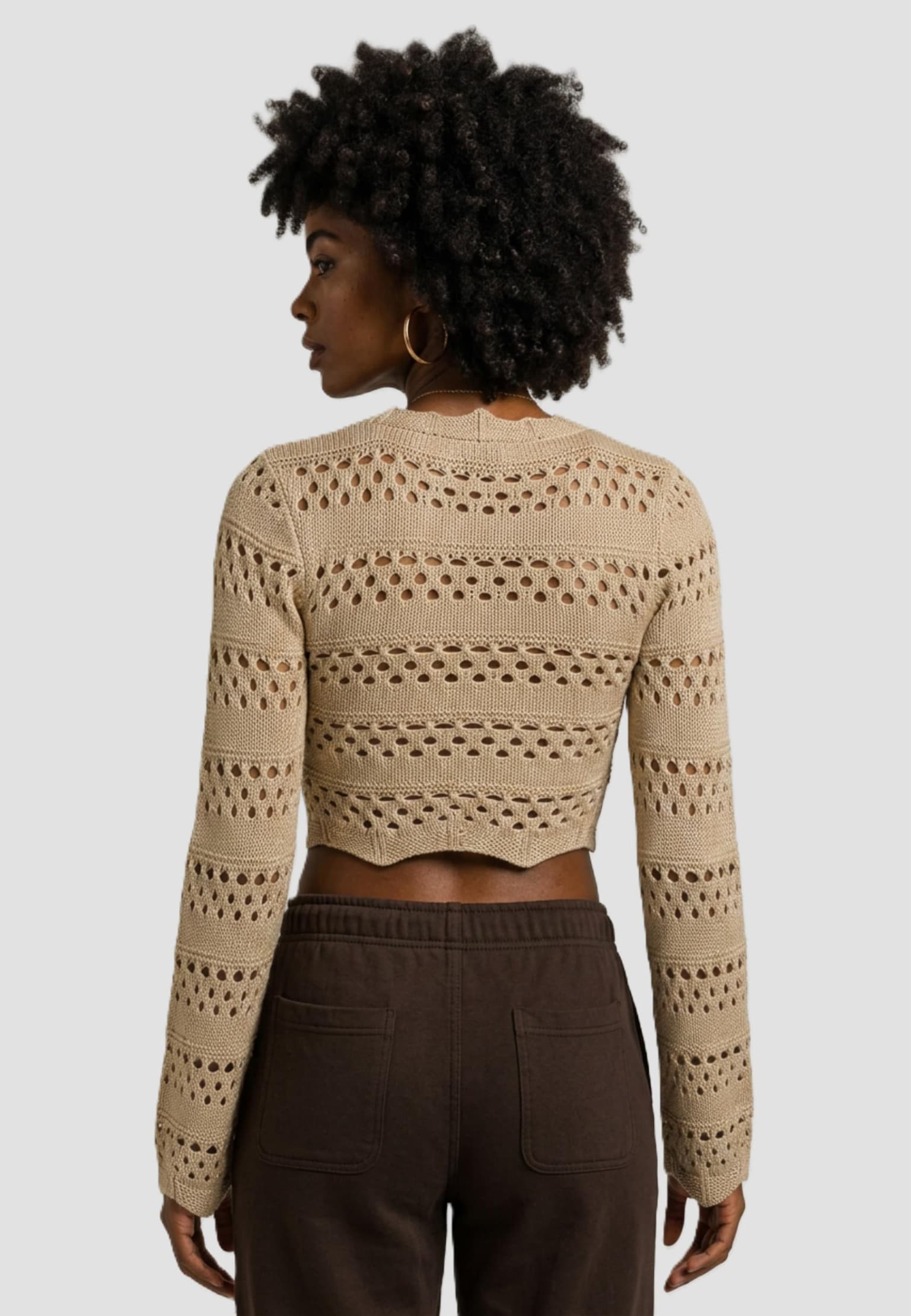 Urban Classics Ladies Cropped Crochet Knit Sweater – Bild 2