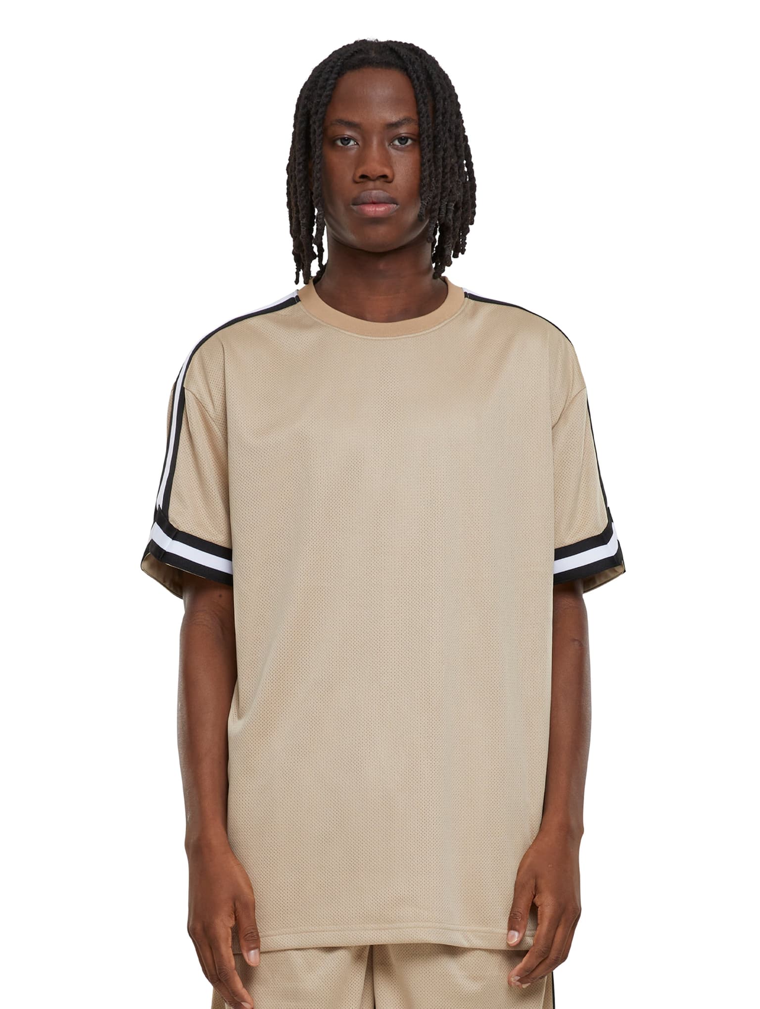 Urban Classics Oversized Stripes Mesh Tee – Bild 4