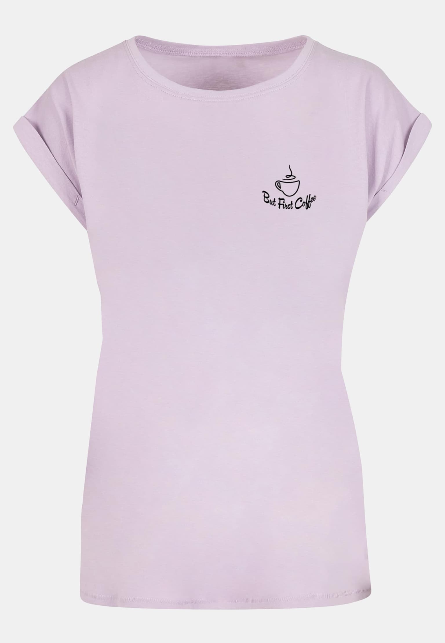 Merchcode POD Ladies But First Coffee Extended Shoulder Tee – Bild 3