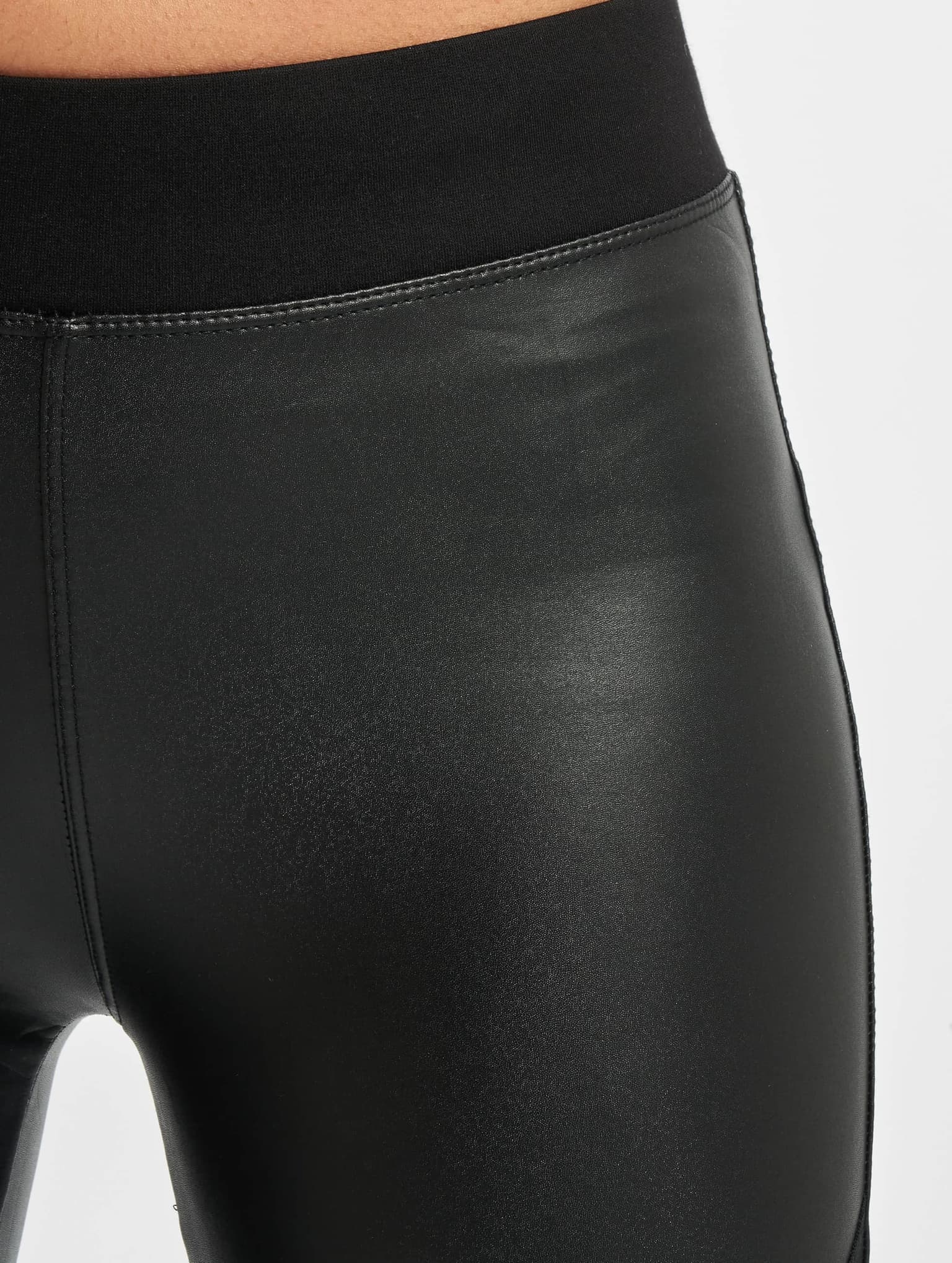 Urban Classics Ladies Tech Mesh Faux Leather Leggings – Bild 4