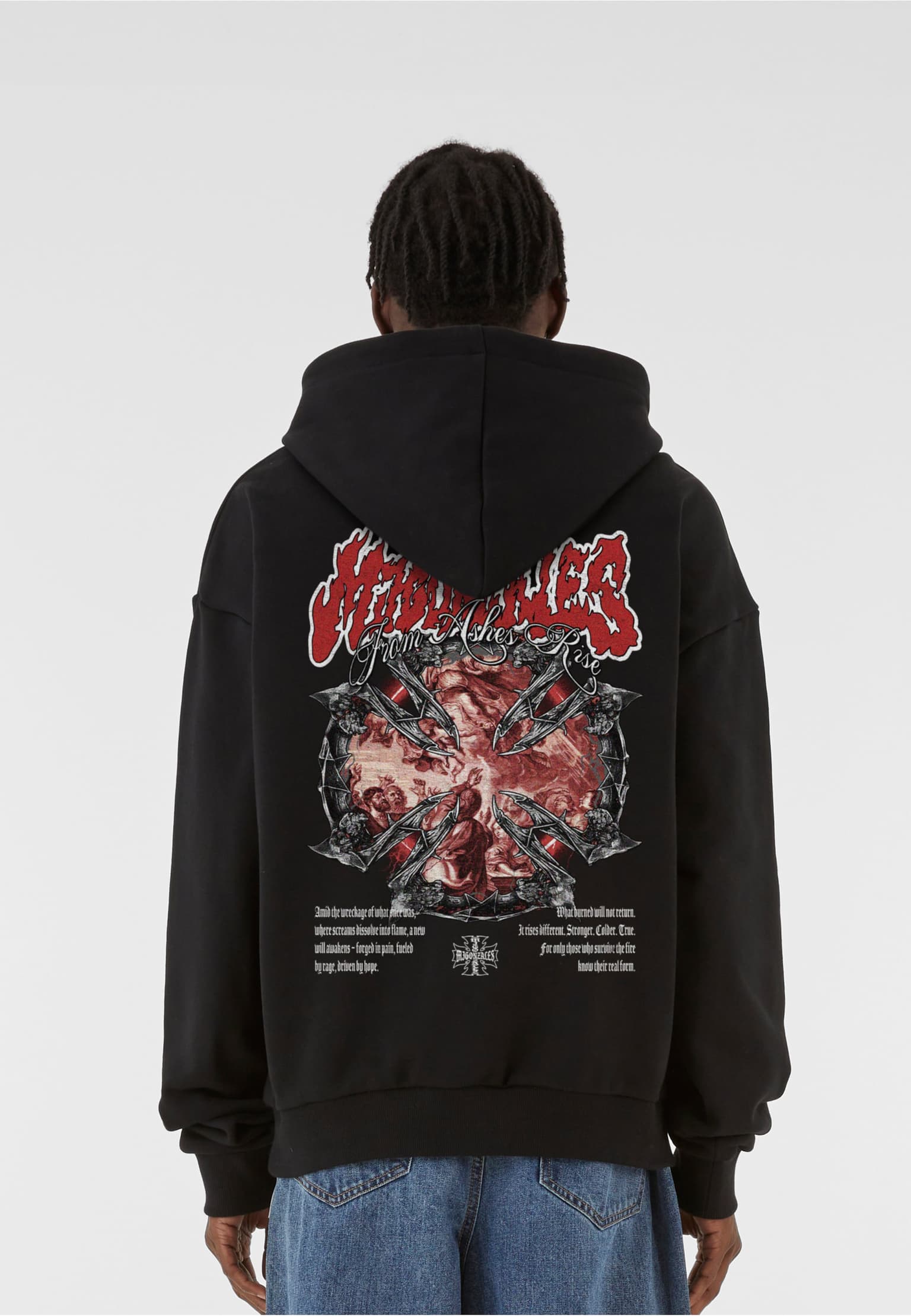 MJ Gonzales MJG Heavy Oversized Hoody - Ornament of Ashes – Bild 2