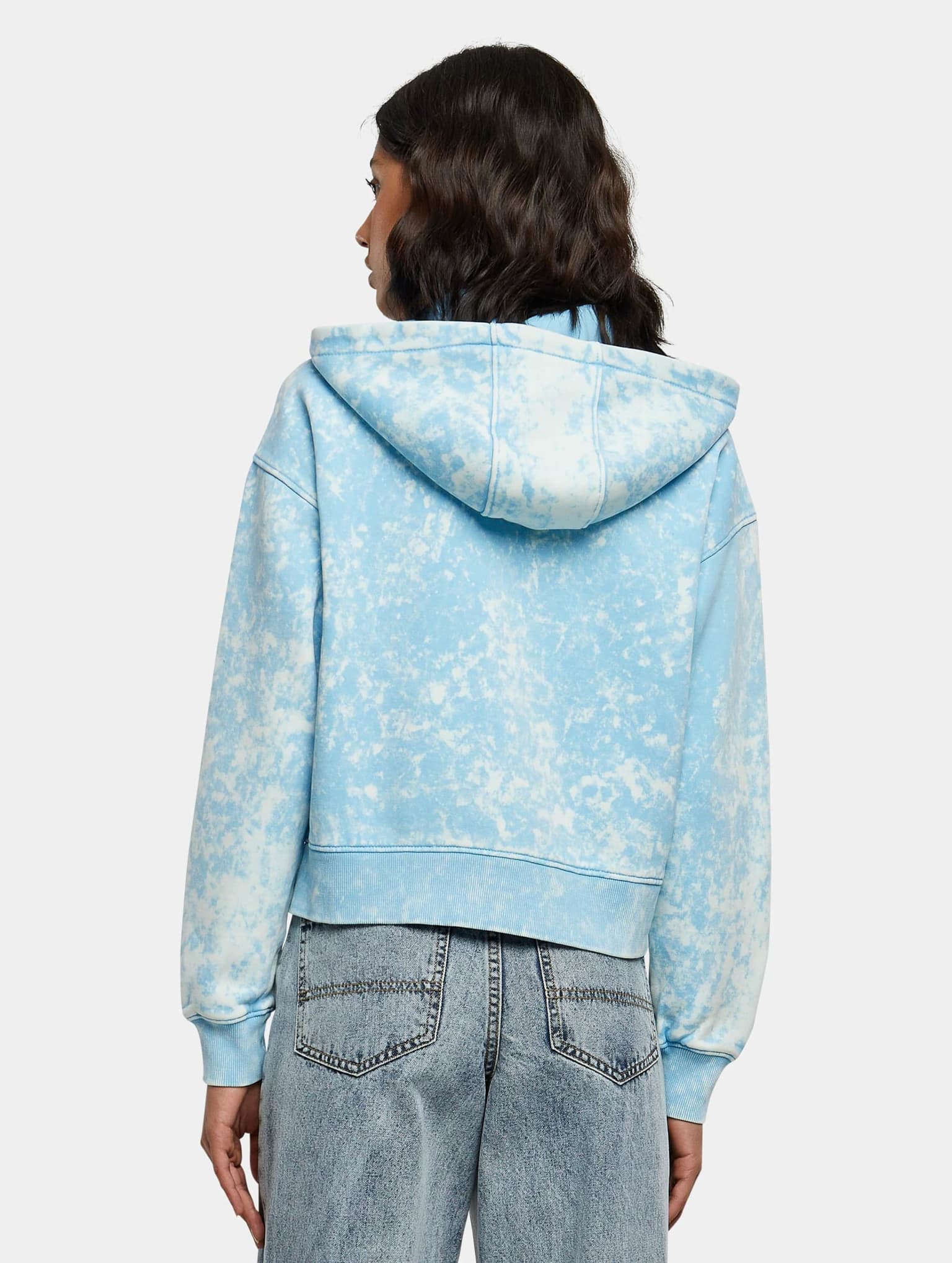 Urban Classics Ladies Short Oversized Towel Washed Zip Hoody – Bild 2