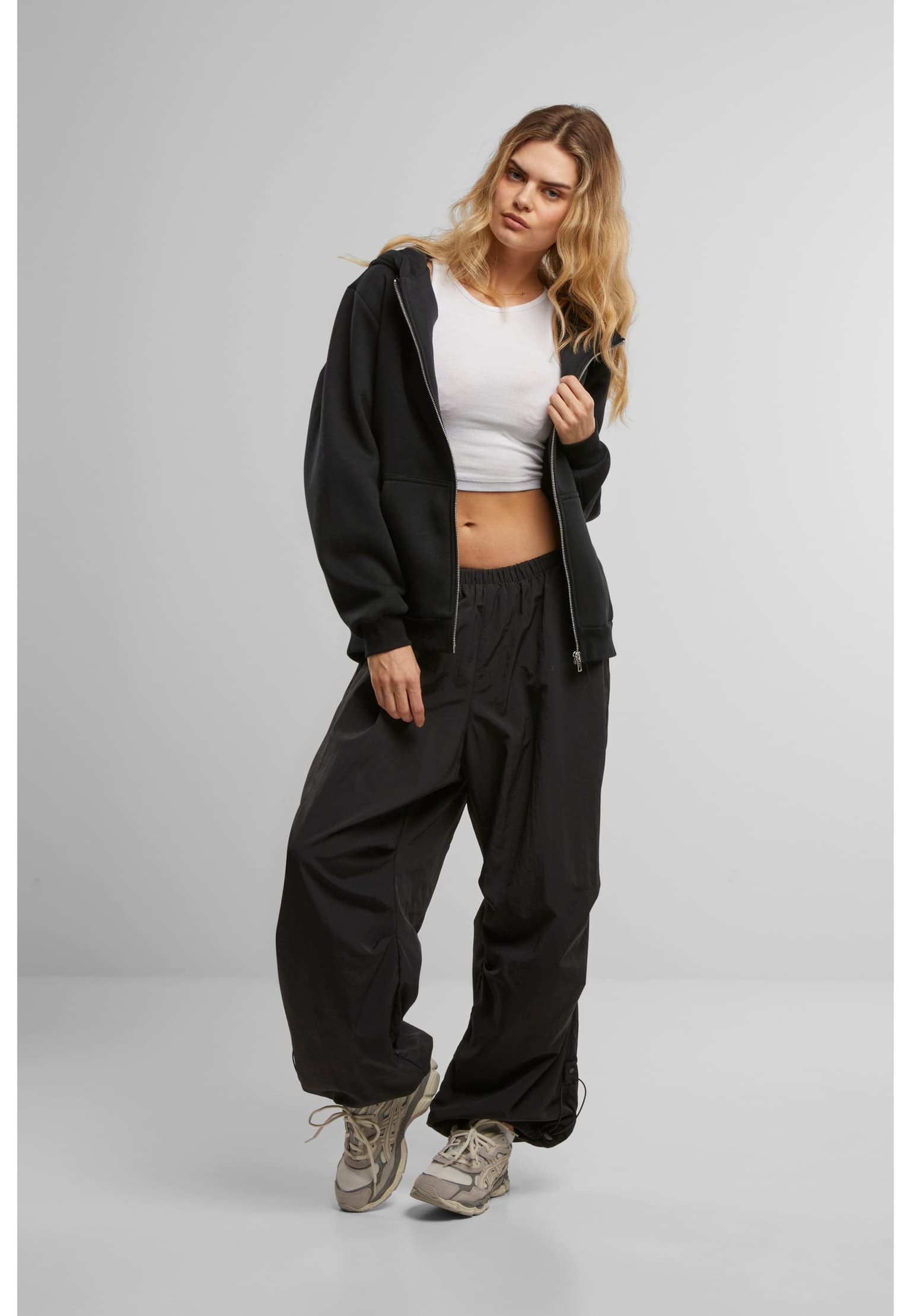 Miss Tee Peace Sign EMB Fluffy Zip Hoody – Bild 3