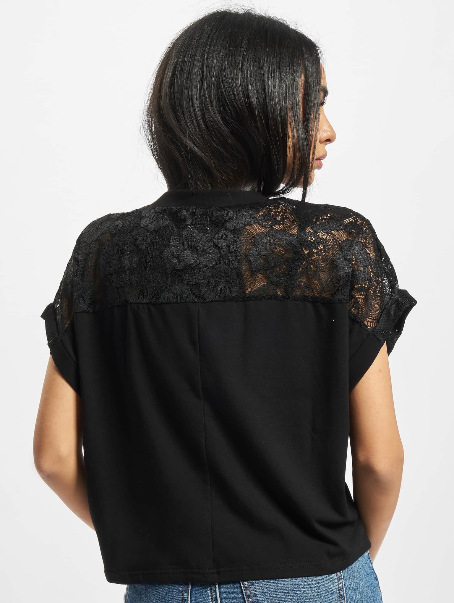 Urban Classics Ladies Short Oversized Lace Tee – Bild 2