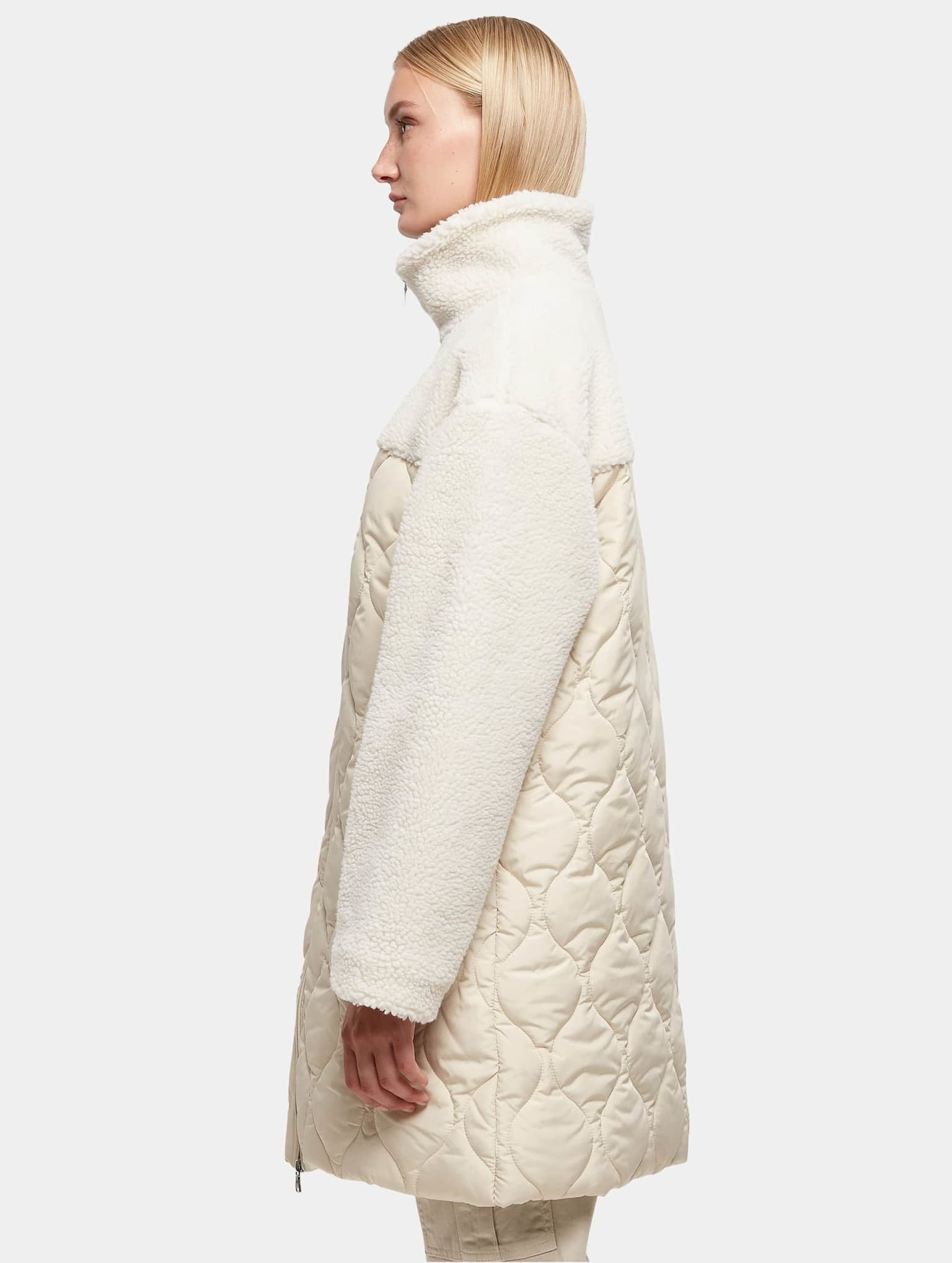 Urban Classics Ladies Oversized Sherpa Quilted Coat – Bild 3
